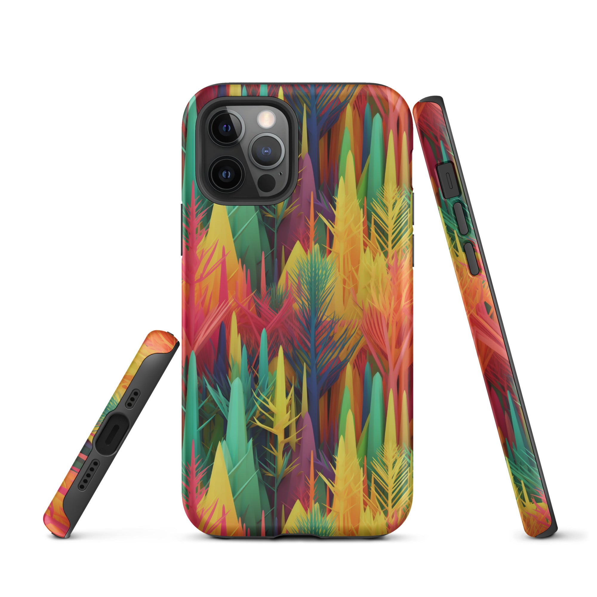 Tough Case for iPhone®- Rainbow Forest Pattern I