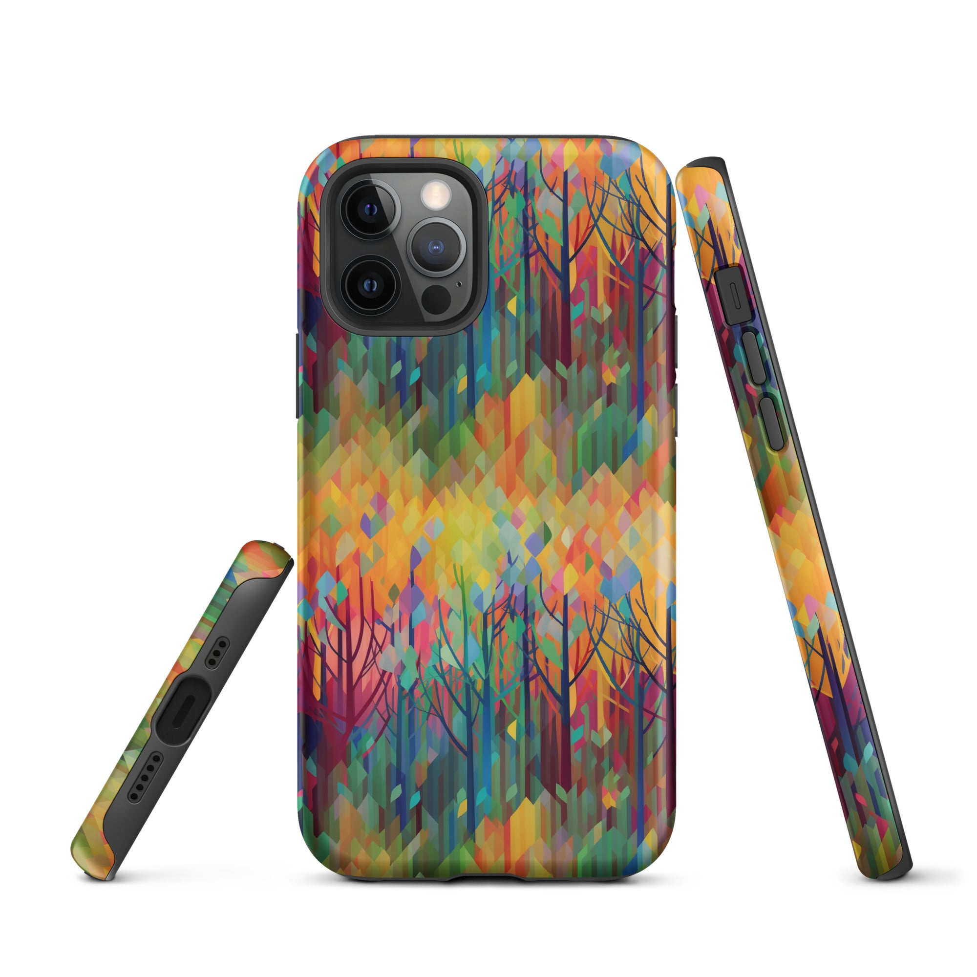 Tough Case for iPhone®- Rainbow Forest Pattern IV