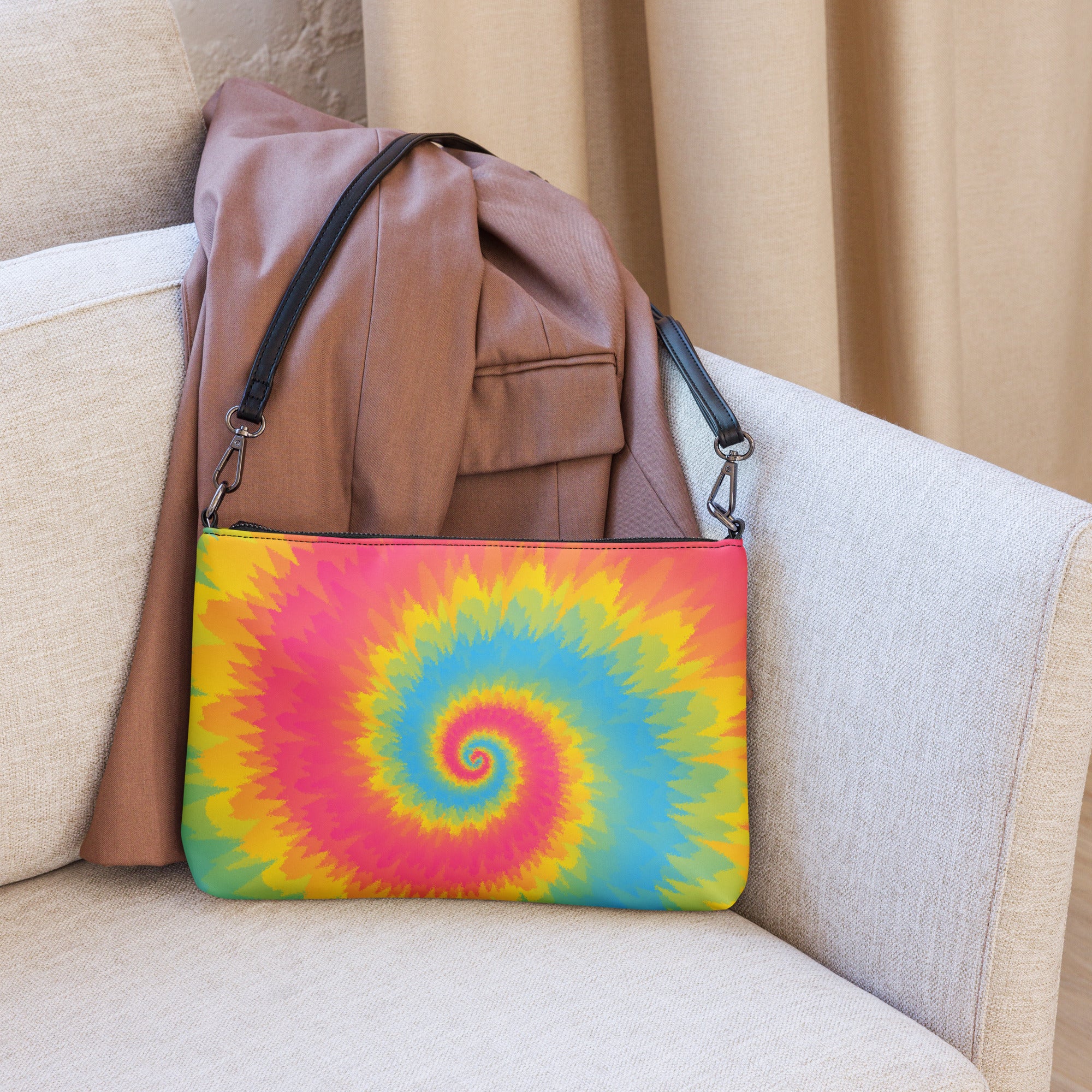 Crossbody bag- Tie Dye Spiral- Pansexual