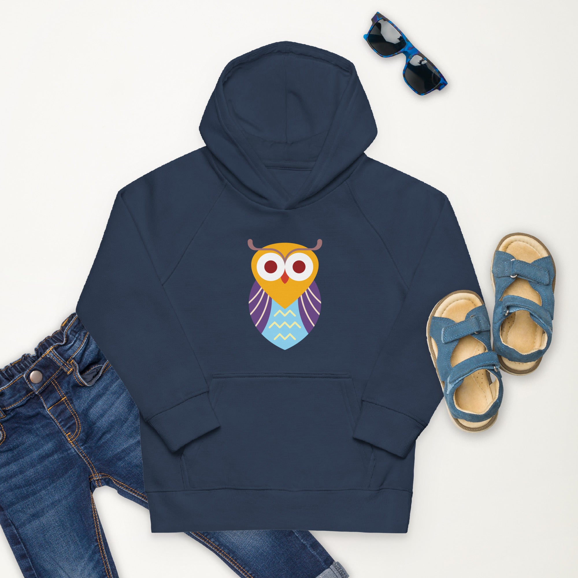 Kids eco hoodie-Owl I