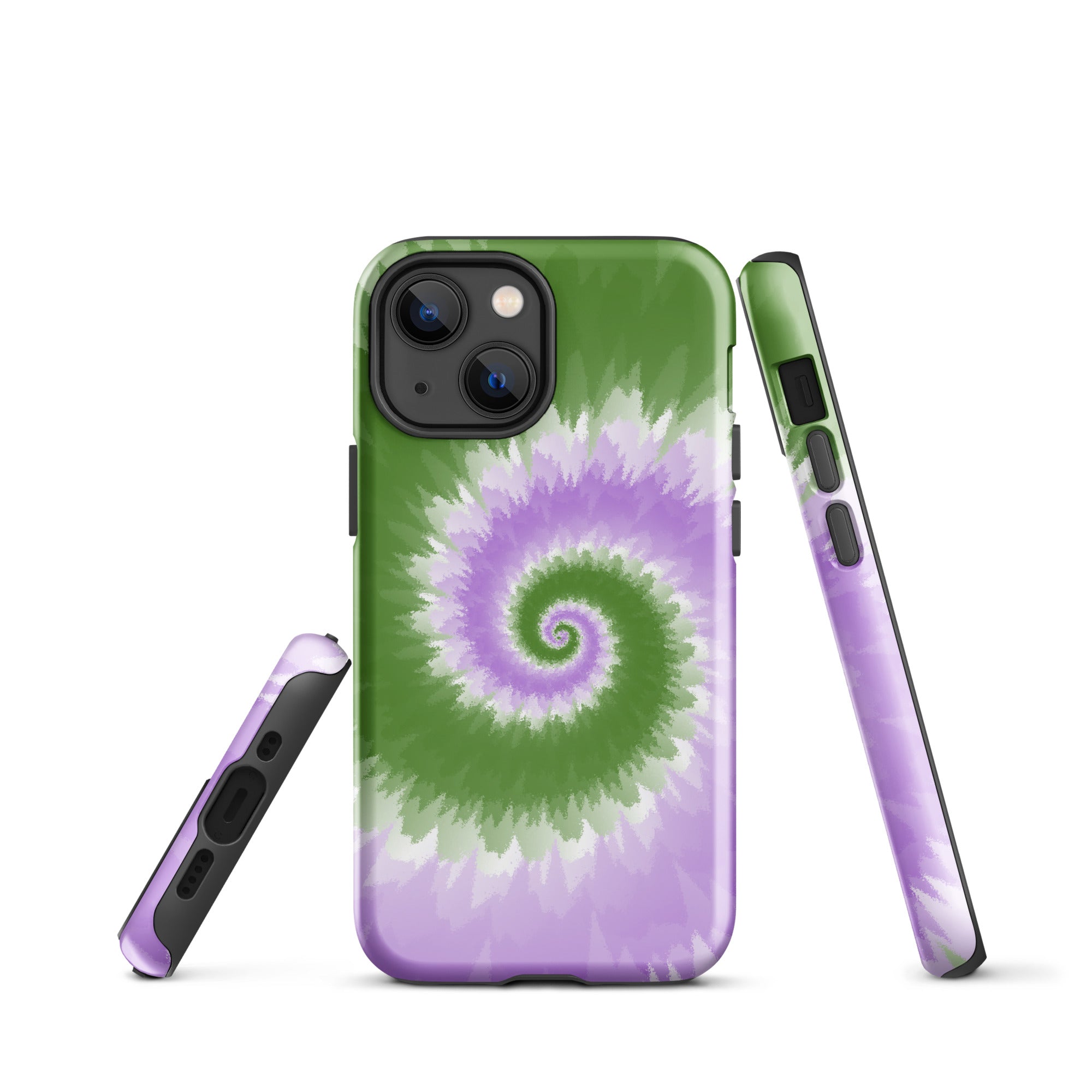 Tough Case for iPhone®-Tie Dye Spiral - Genderqueer