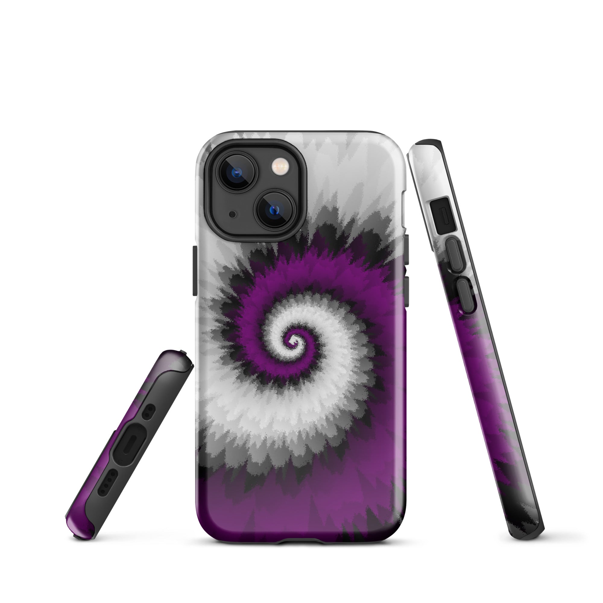 Tough Case for iPhone®-Tie Dye Spiral - Asexual