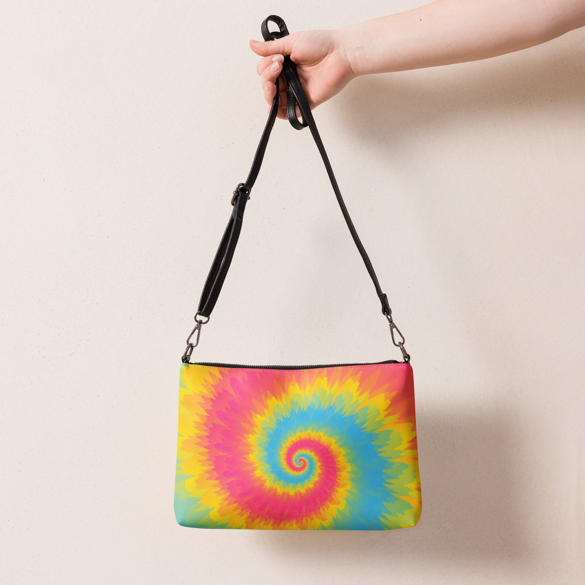 Crossbody bag- Tie Dye Spiral- Pansexual