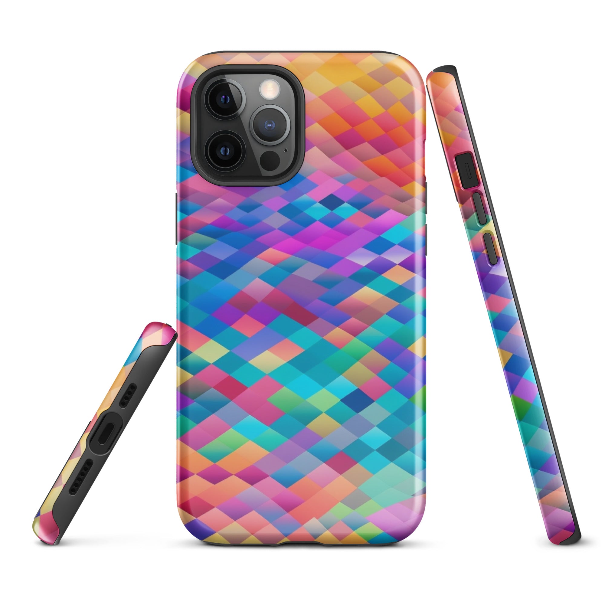 Tough Case for iPhone®- Rainbow Cloud Pattern IV