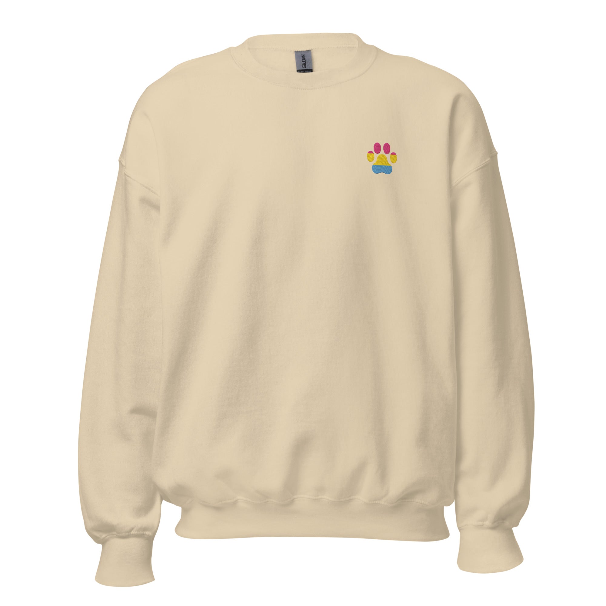 Dog Paw Embroidered Unisex Sweatshirt-Pansexual