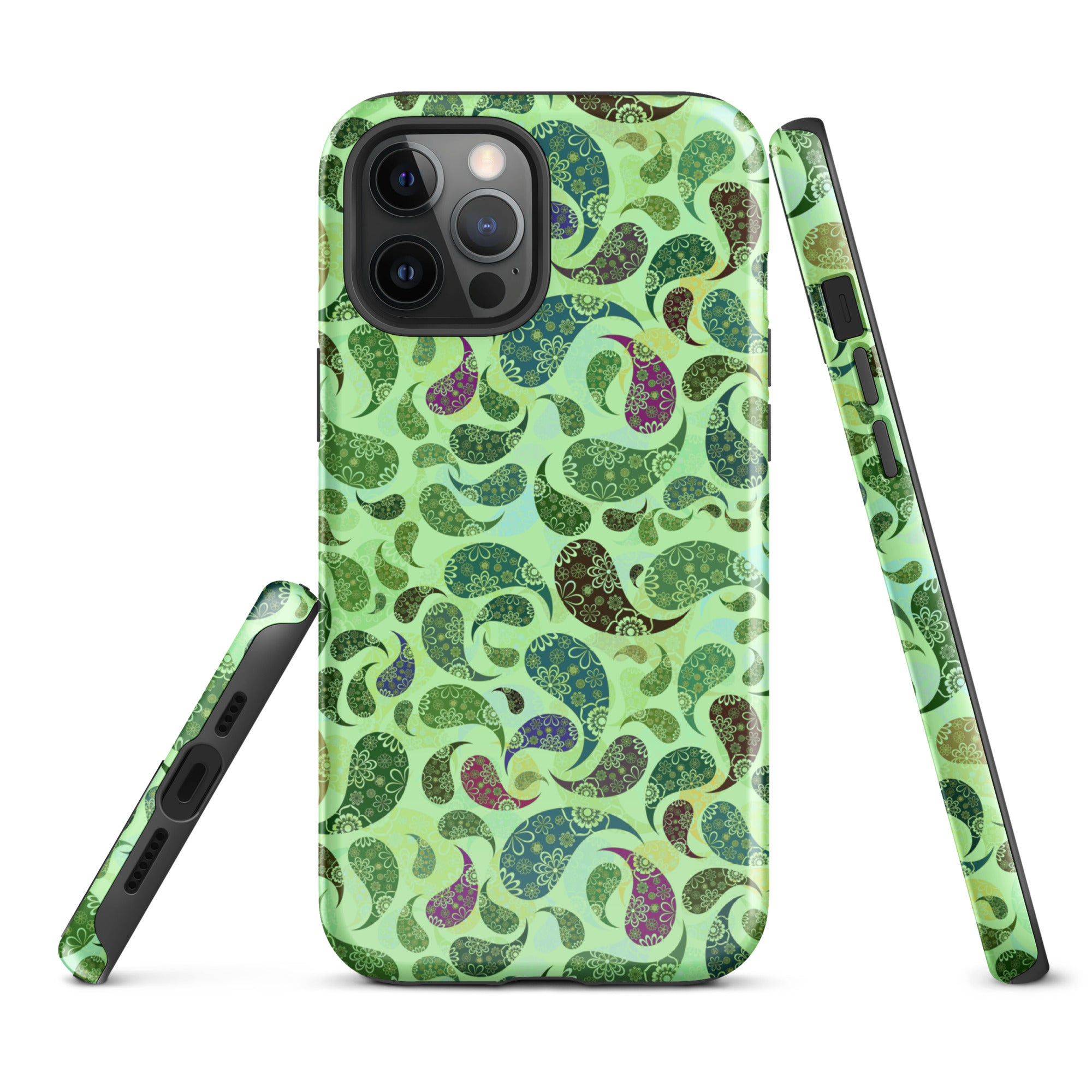 Tough Case for iPhone®- Paisley Green