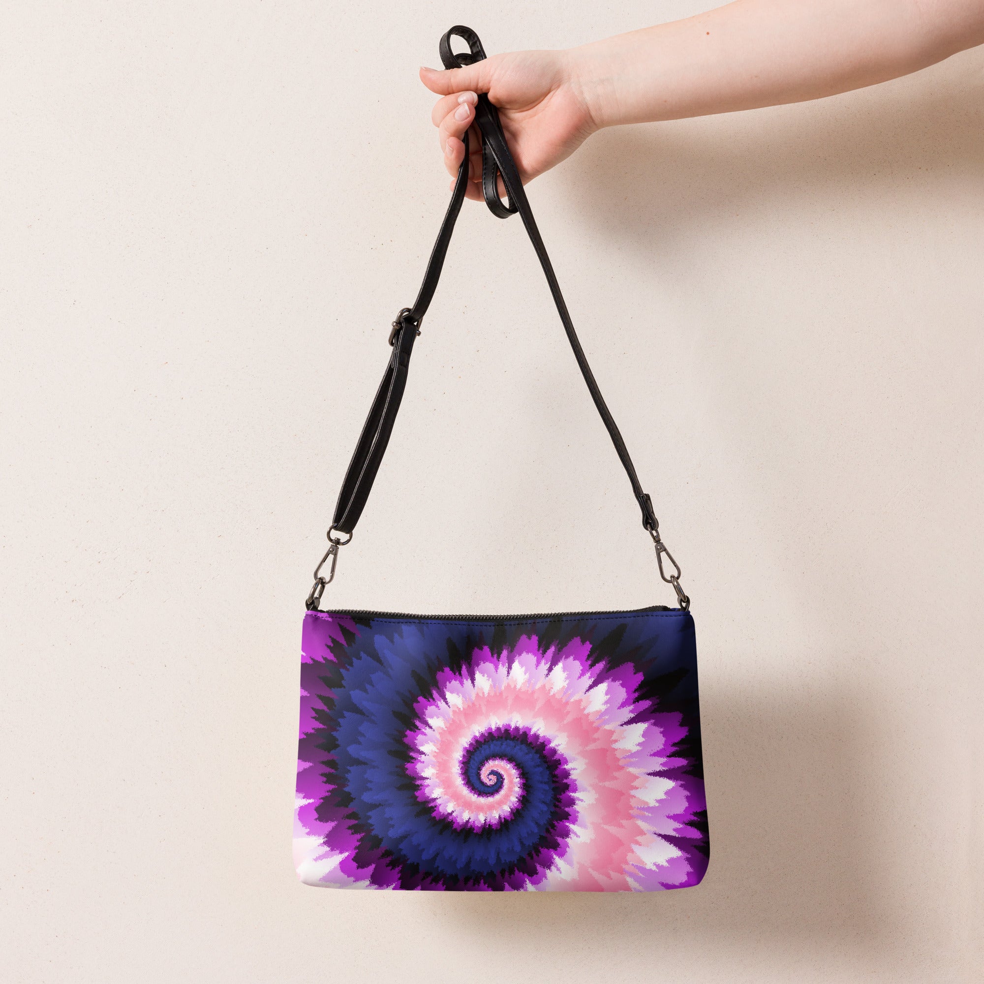 Crossbody bag- Tie Dye Spiral- Genderfluid