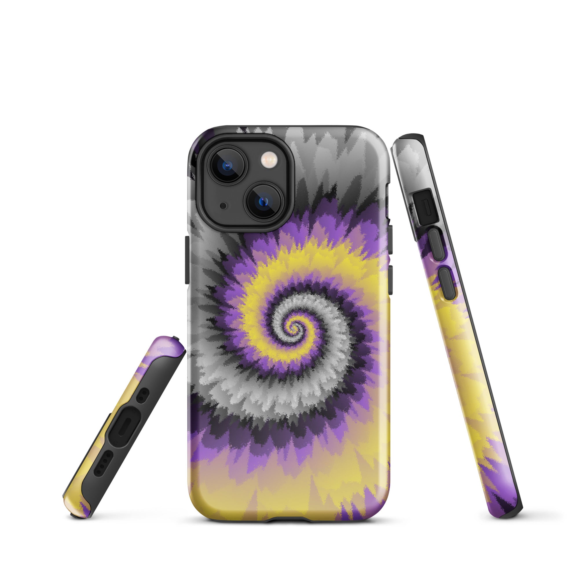 Tough Case for iPhone®-Tie Dye Spiral - Nonbinary