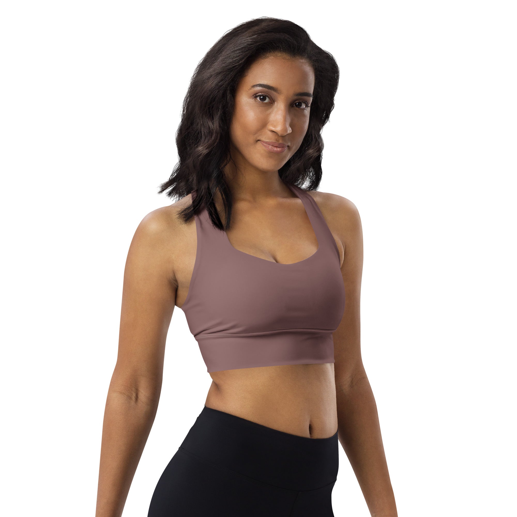 Longline sports bra- Light Wood