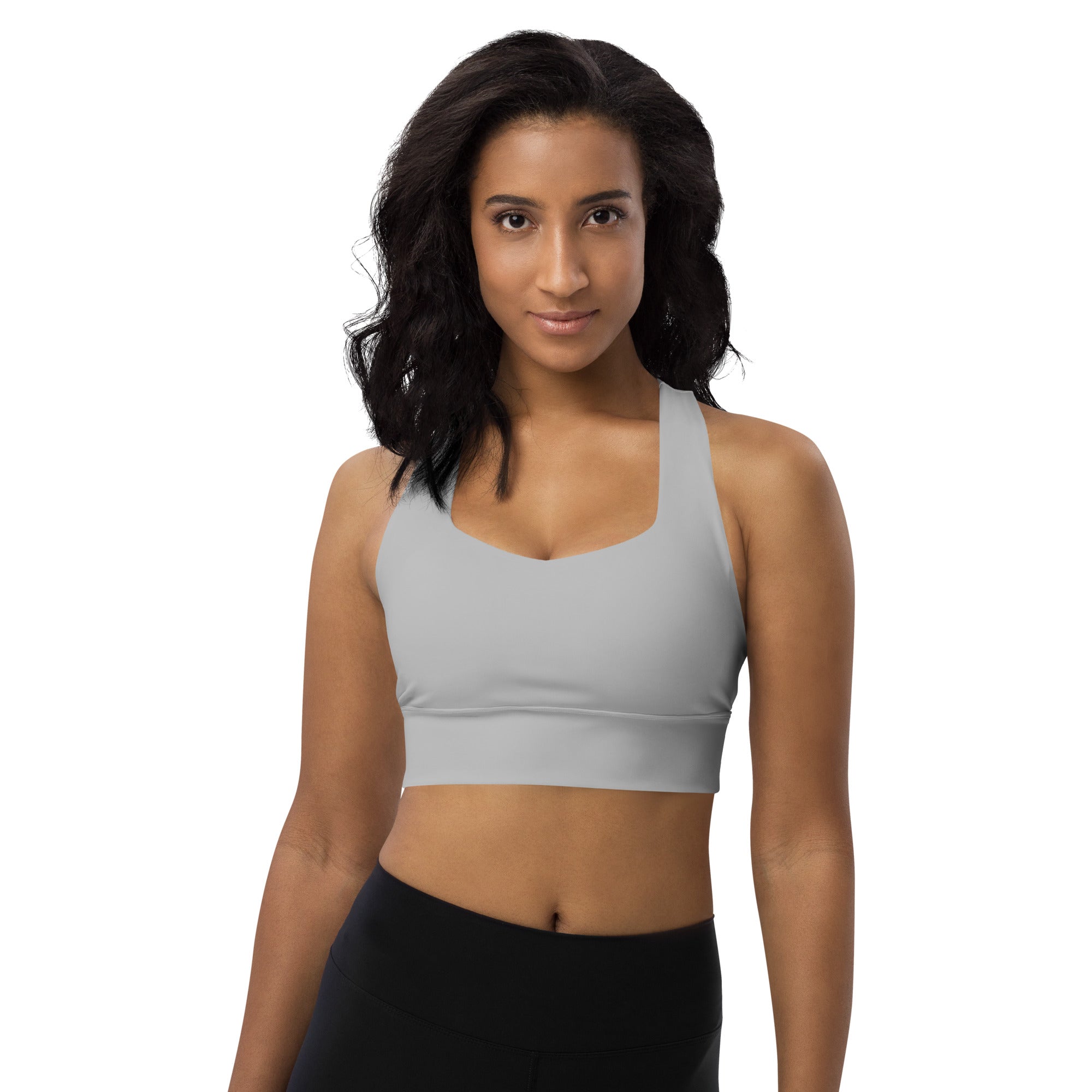 Longline sports bra- Silver