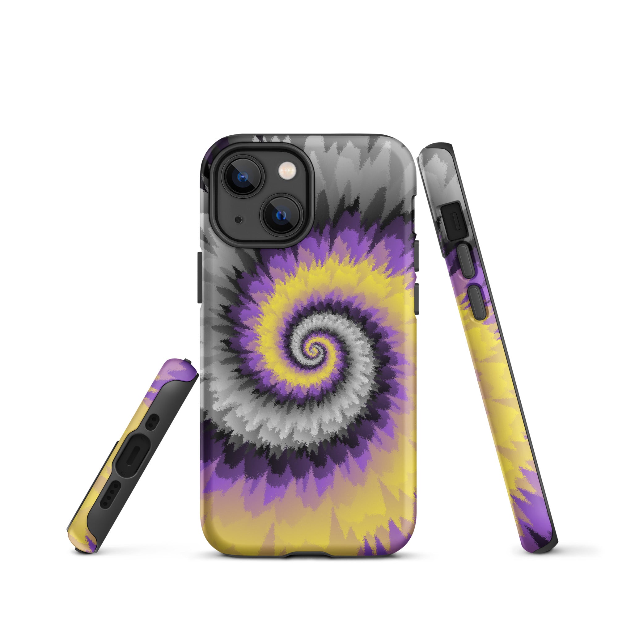 Tough Case for iPhone®-Tie Dye Spiral - Nonbinary