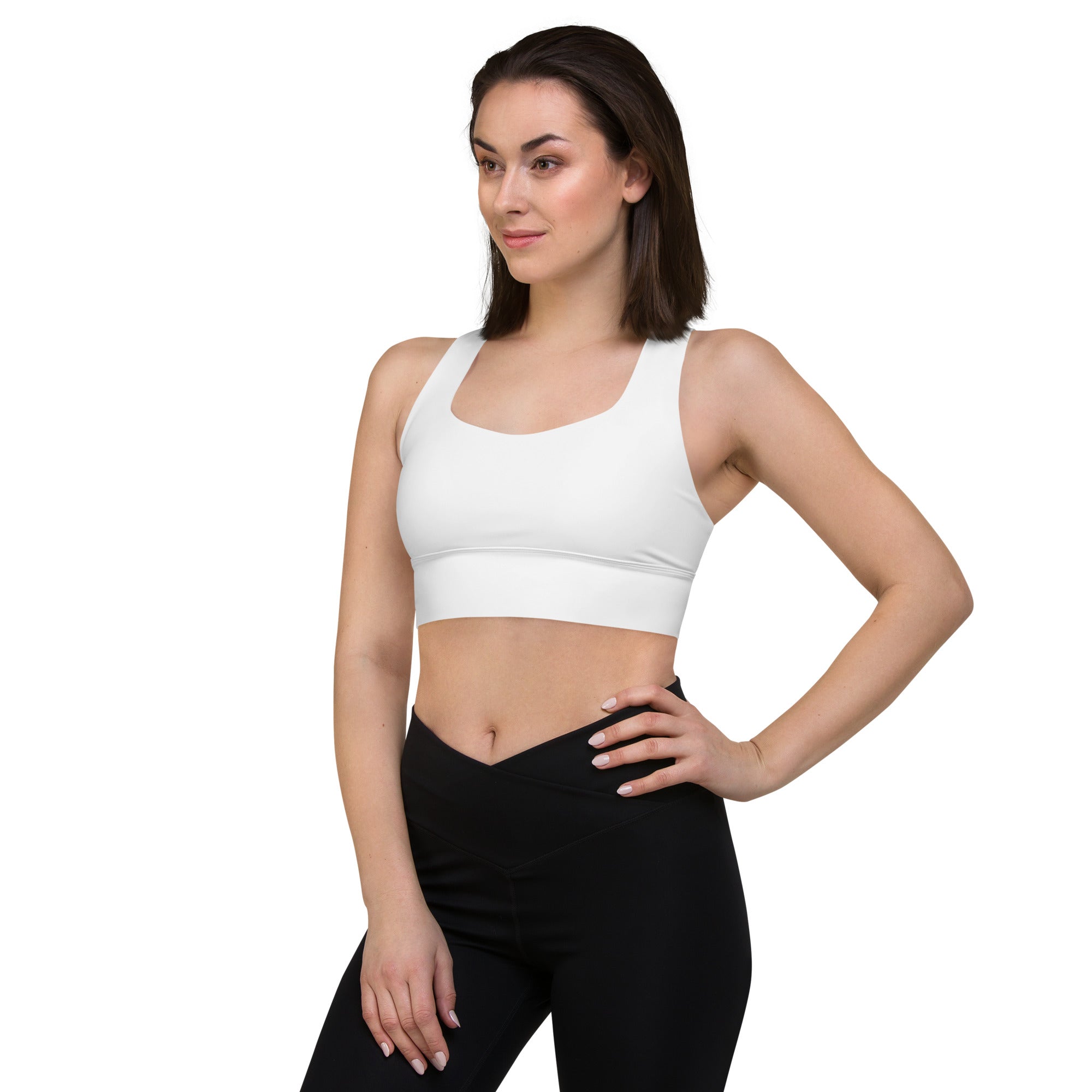 Longline sports bra- White