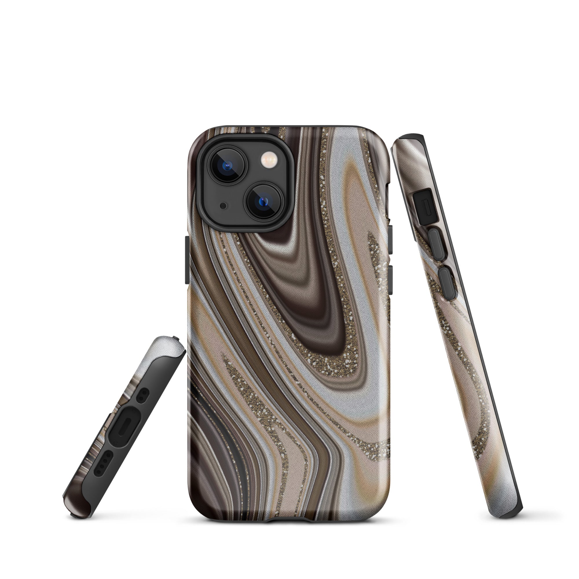 Tough Case for iPhone®- Abstract leather