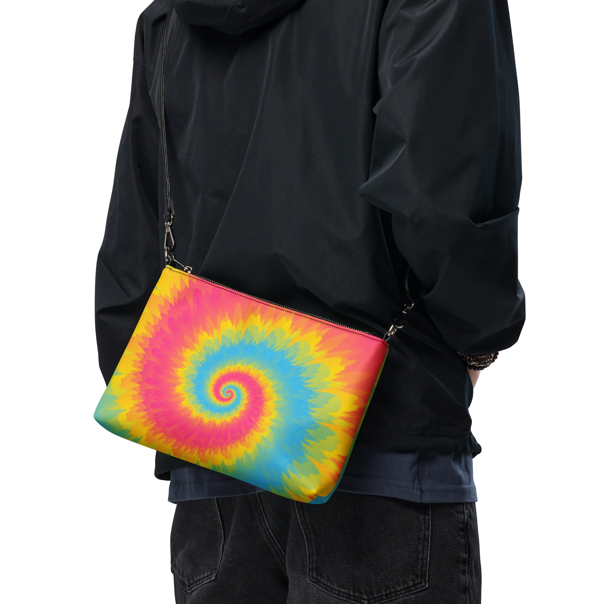Crossbody bag- Tie Dye Spiral- Pansexual