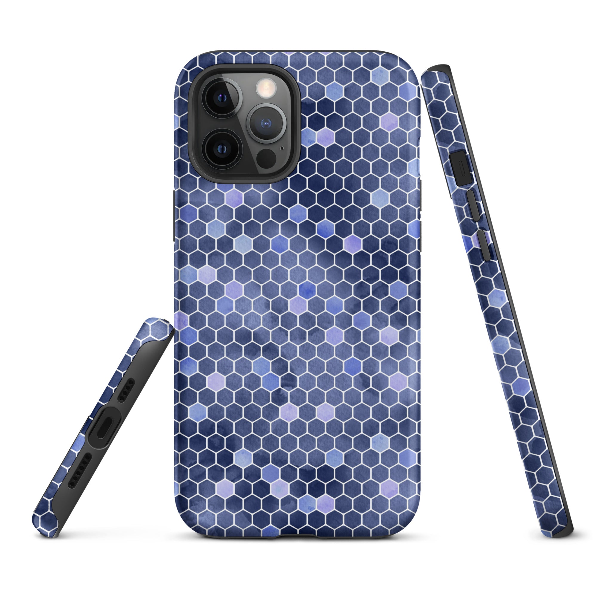 Tough Case for iPhone®- Honeycomb Blue