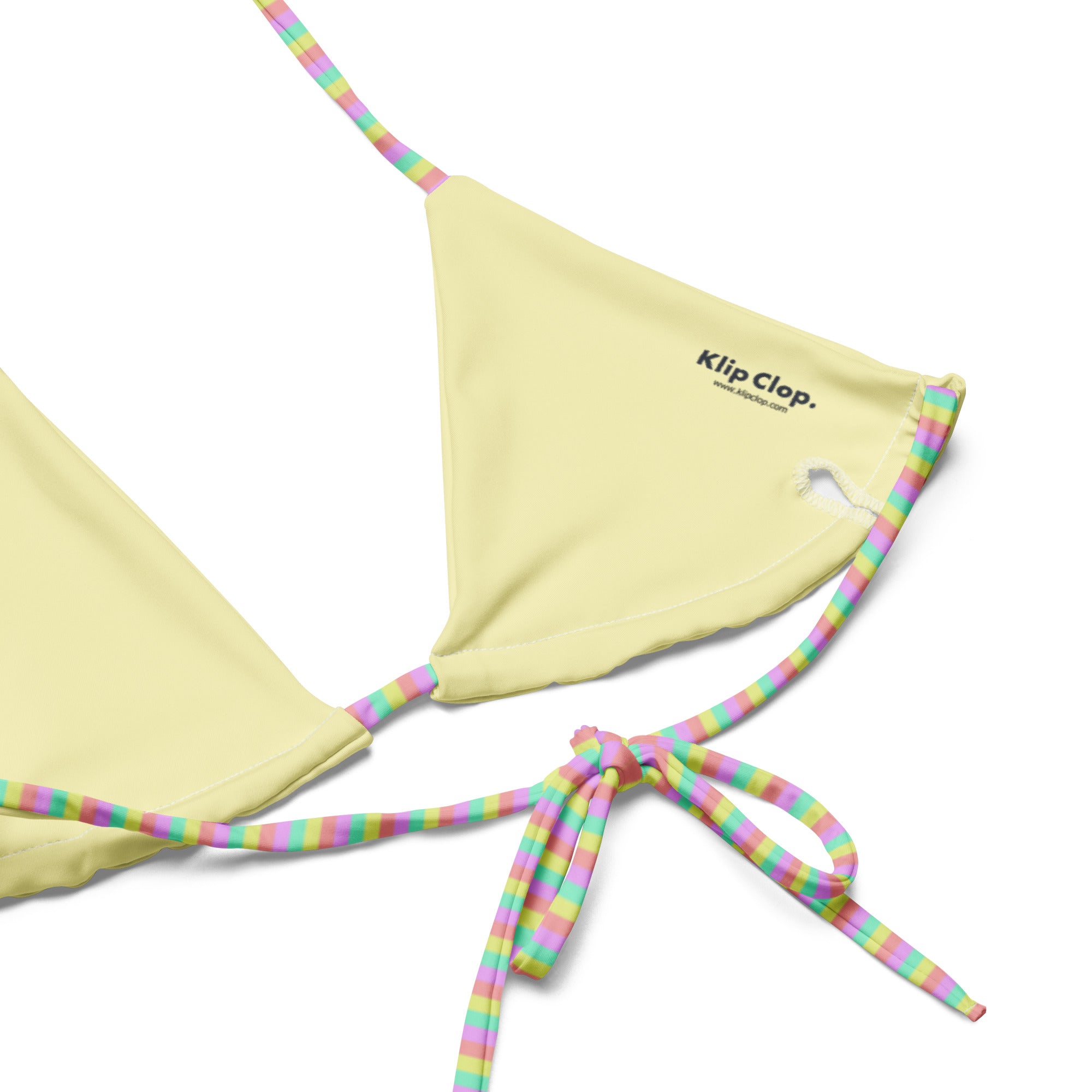 Recycled Colorful Striped String Bikini XII