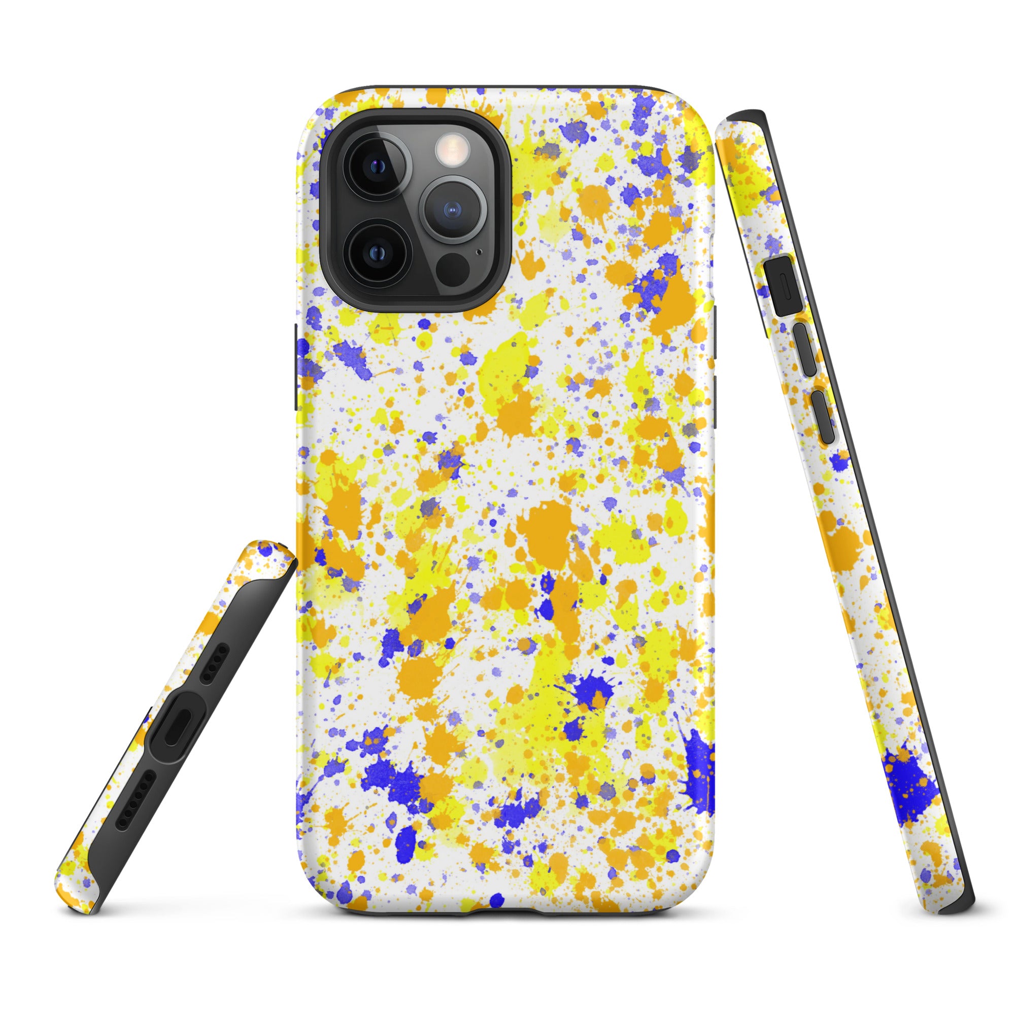 Tough Case for iPhone®- Paint Splatter Yellow