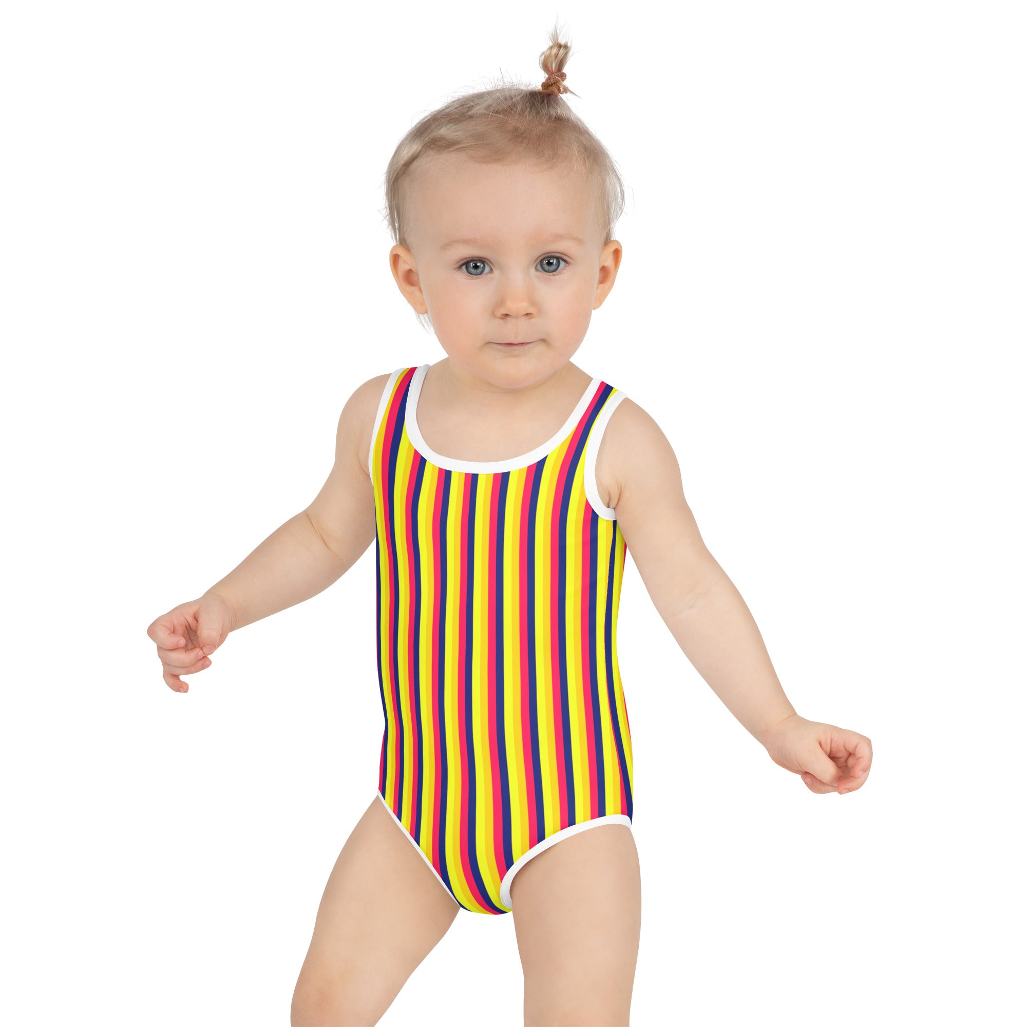 Colorful Striped Kids Swimsuit VII