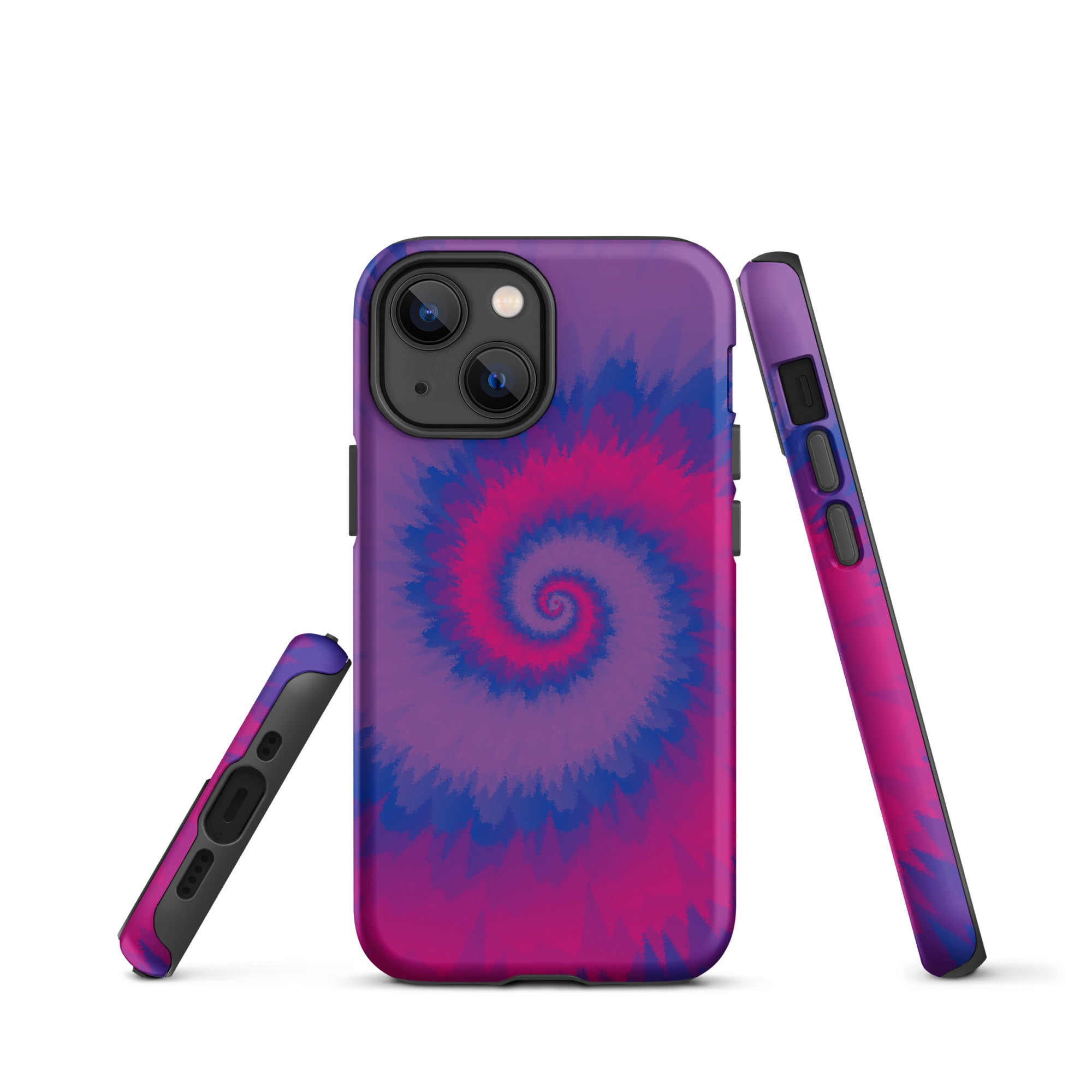 Tough Case for iPhone®-Tie Dye Spiral - Bisexual