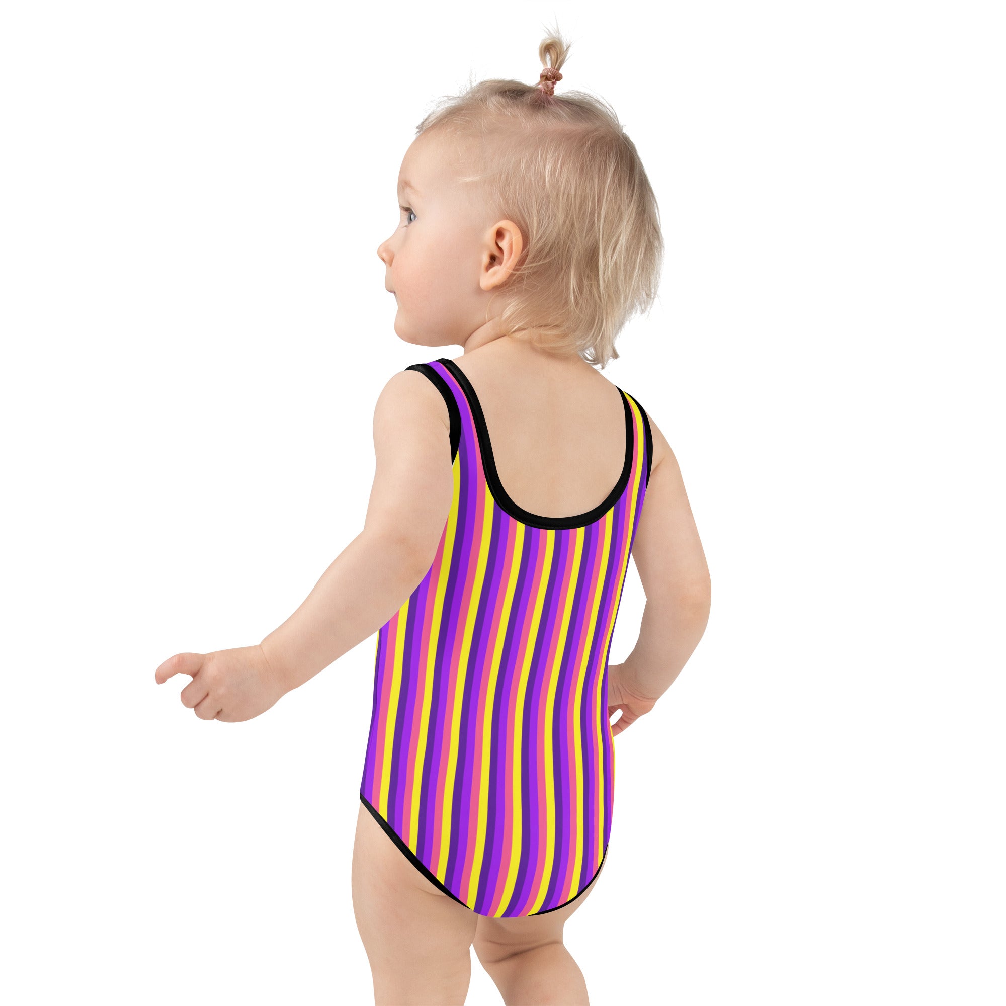 Colorful Striped Kids Swimsuit VI
