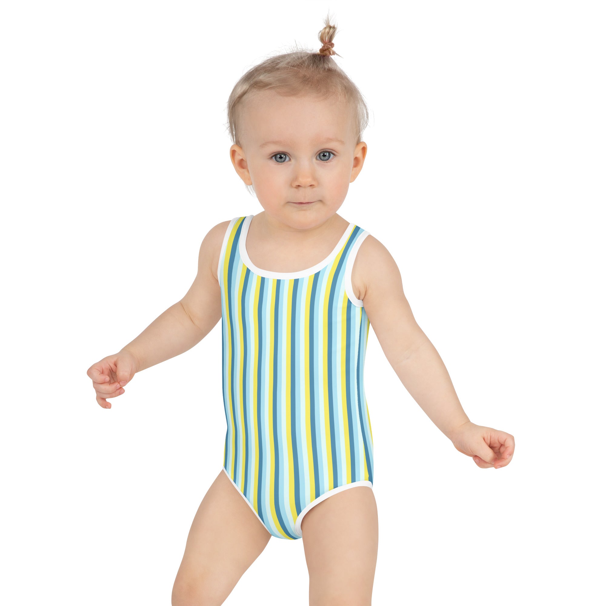 Colorful Striped Kids Swimsuit I