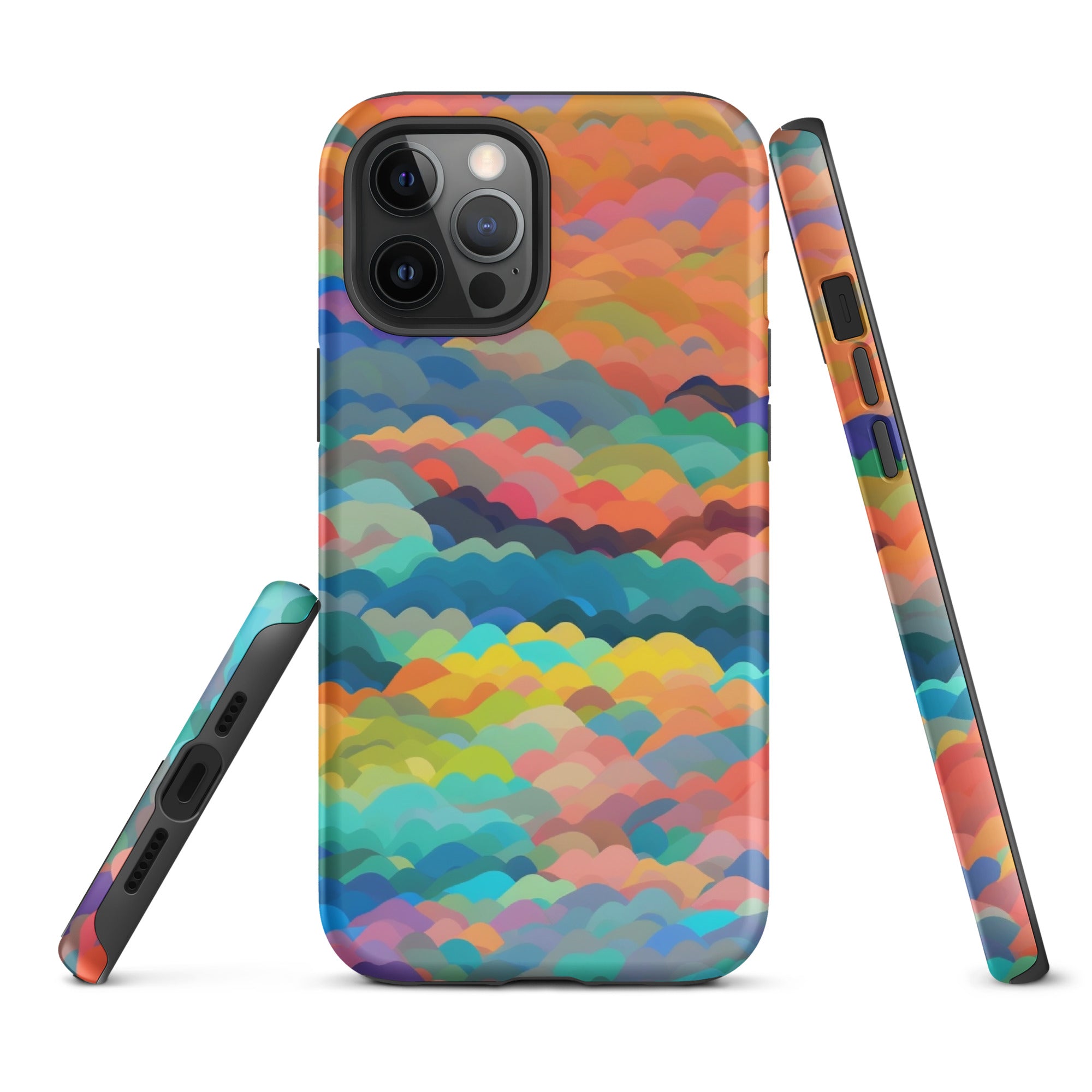 Tough Case for iPhone®- Rainbow Cloud Pattern I