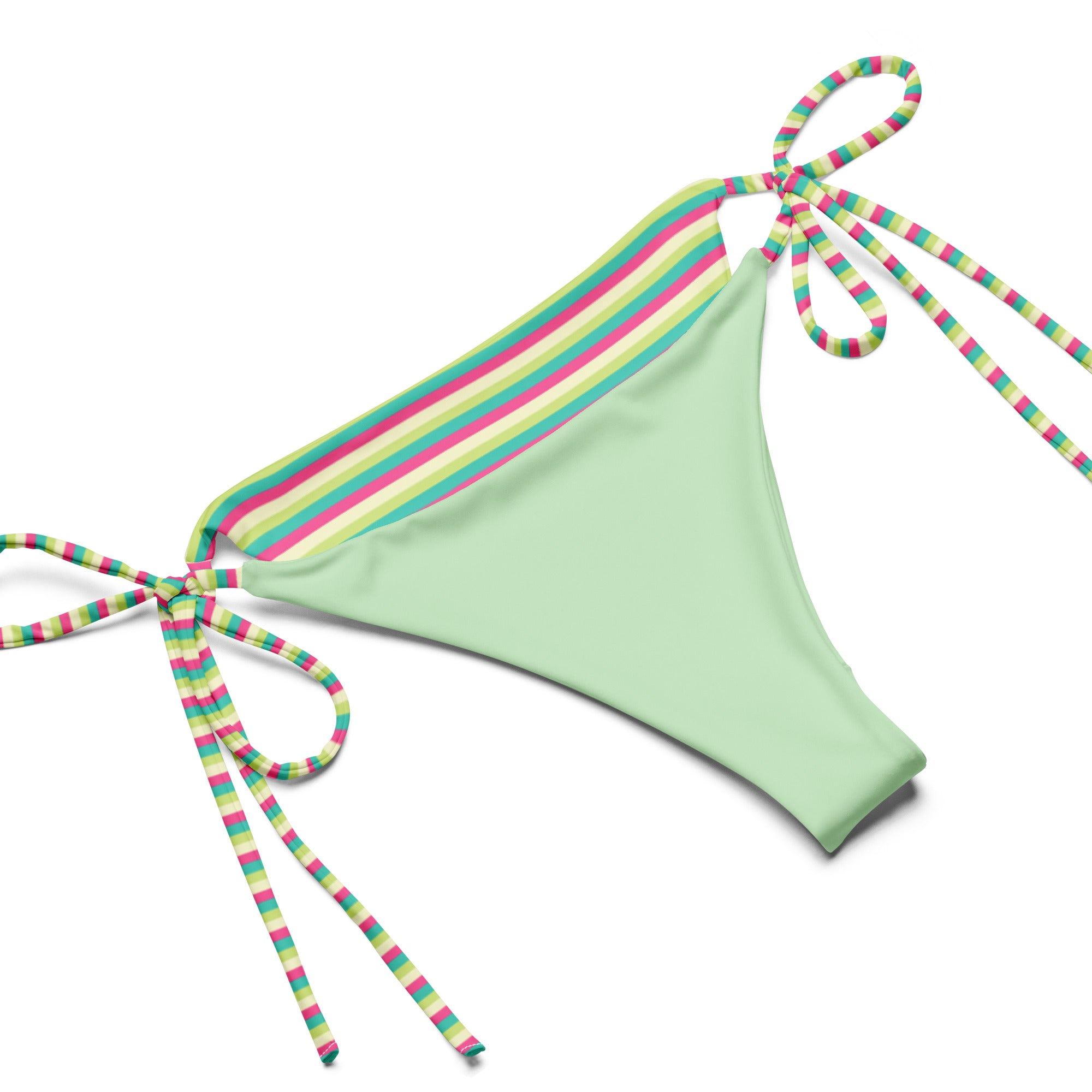 Recycled Colorful Striped String Bikini III