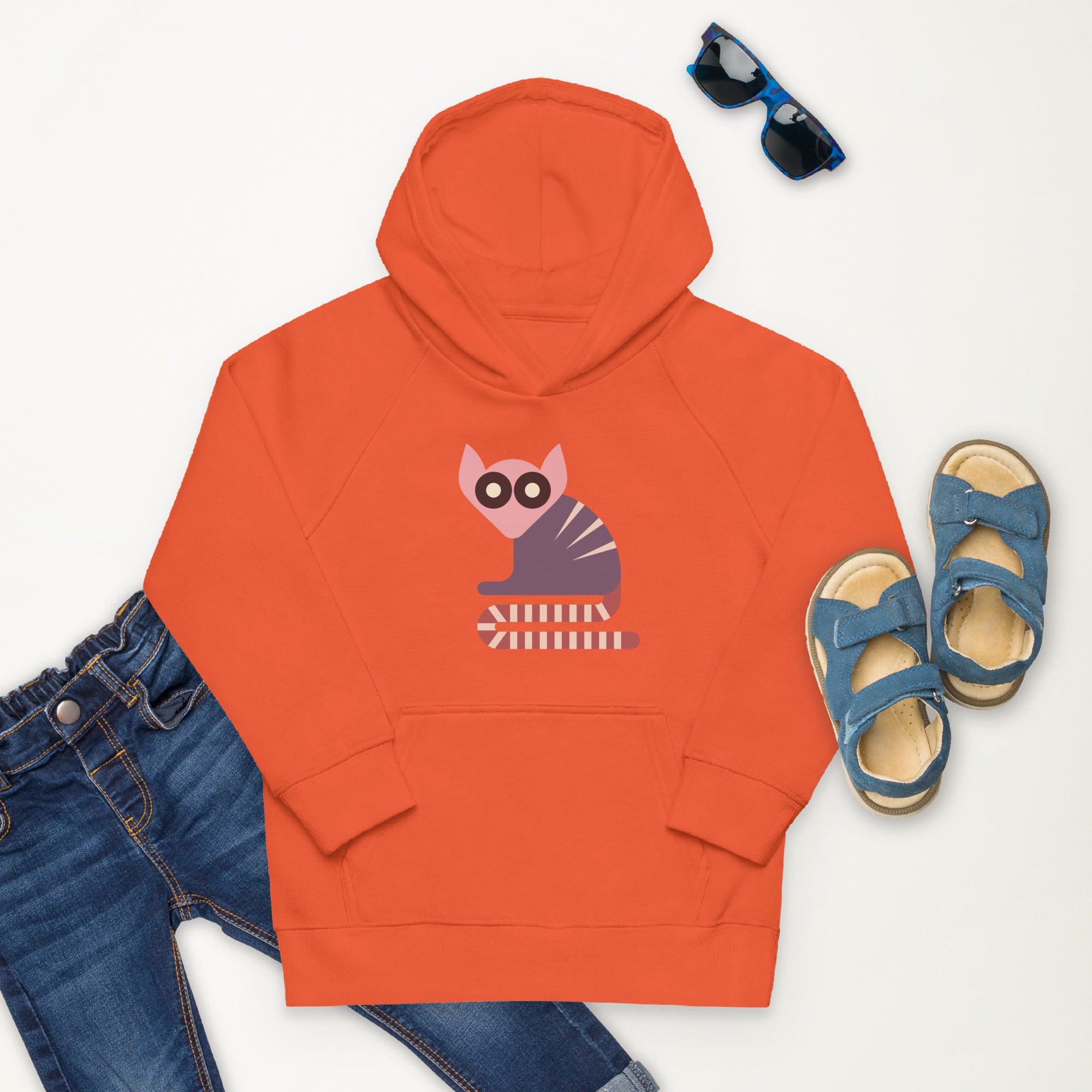 Kids eco hoodie-Lemurs