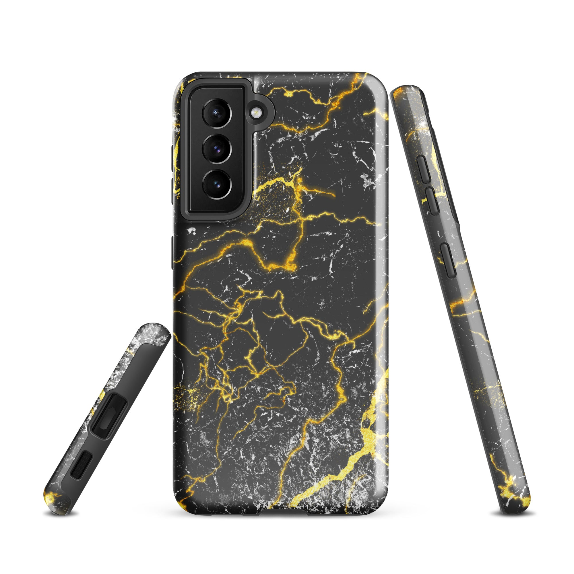 Tough case for Samsung®- Marble Black and Gold