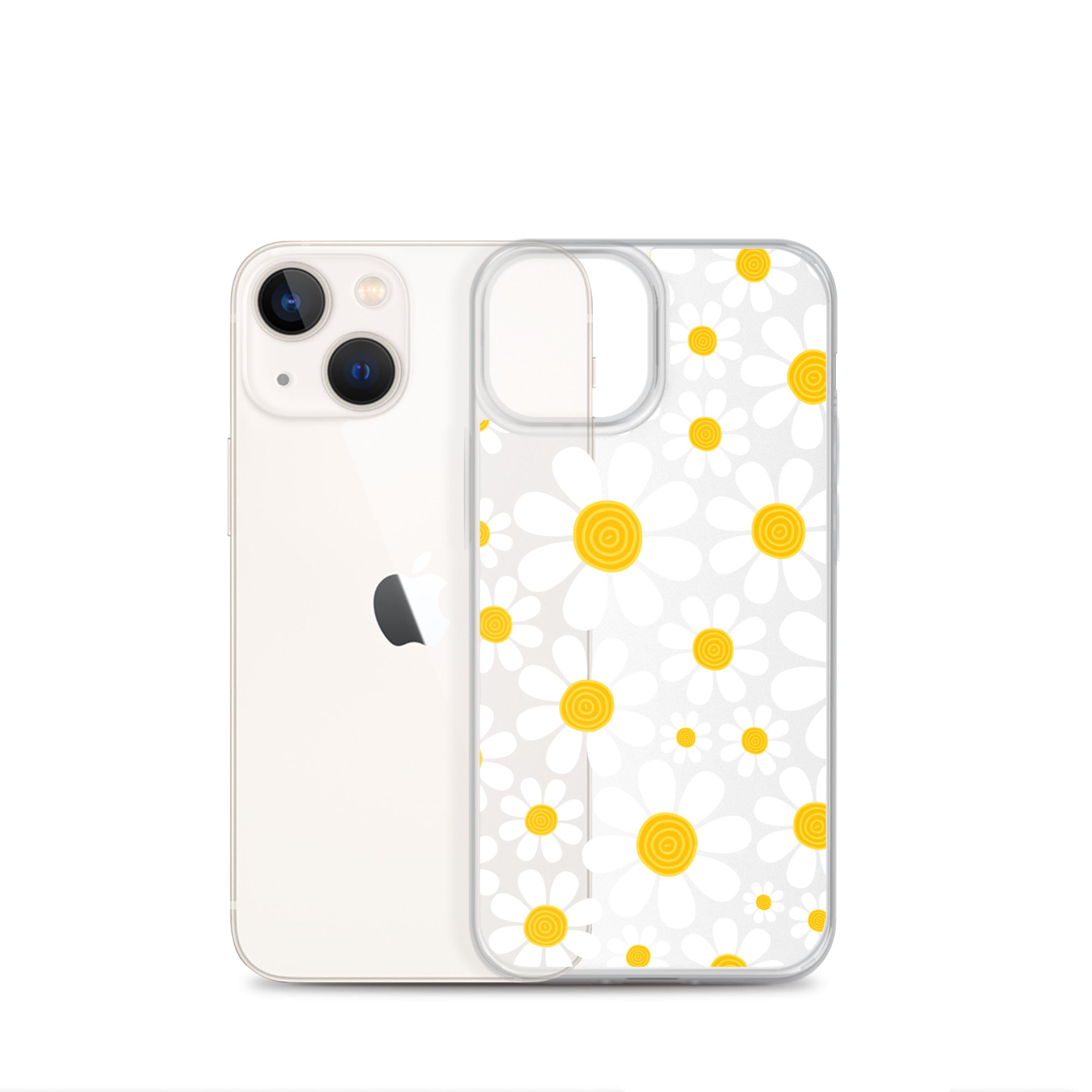 Clear Case for iPhone®- Floral Daisy Design III