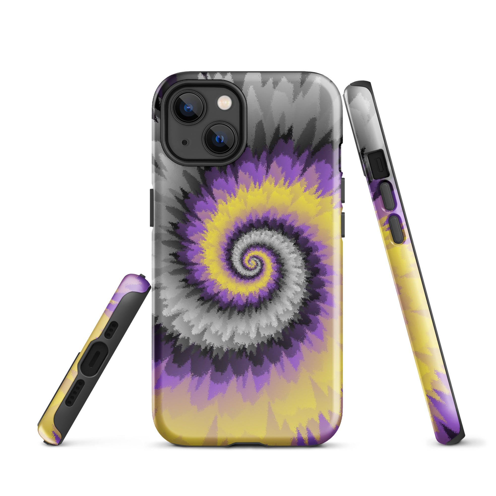 Tough Case for iPhone®-Tie Dye Spiral - Nonbinary