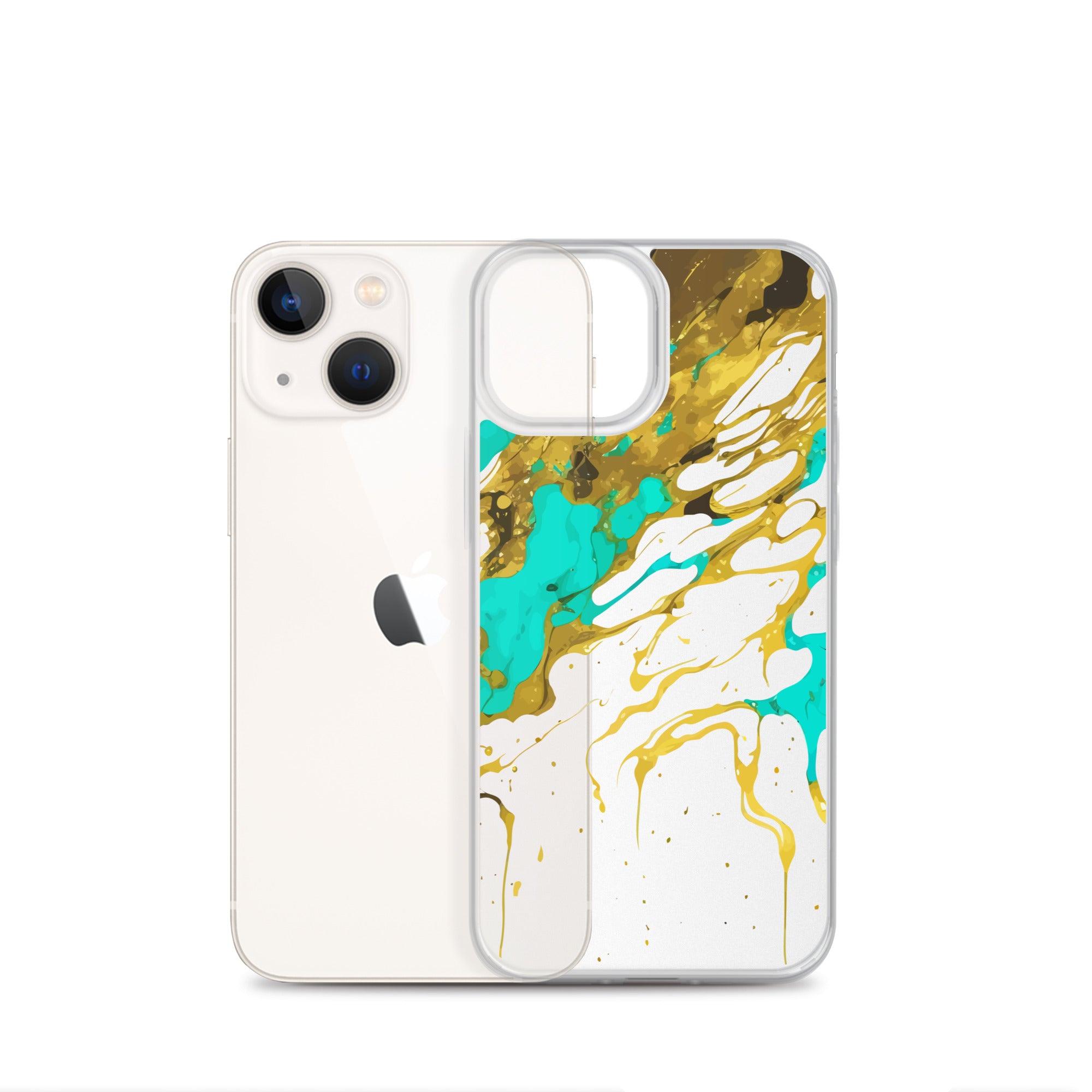 Clear Case for iPhone®- Alchohol Ink Design I