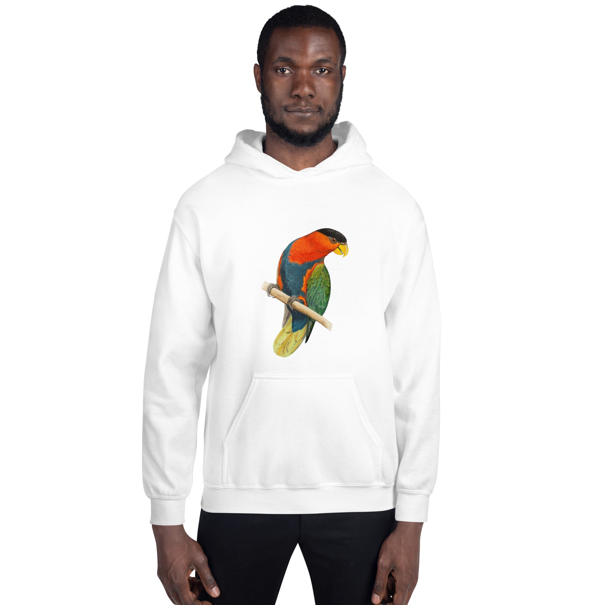 Unisex Hoodie-Tri-Coloured Capped Lory