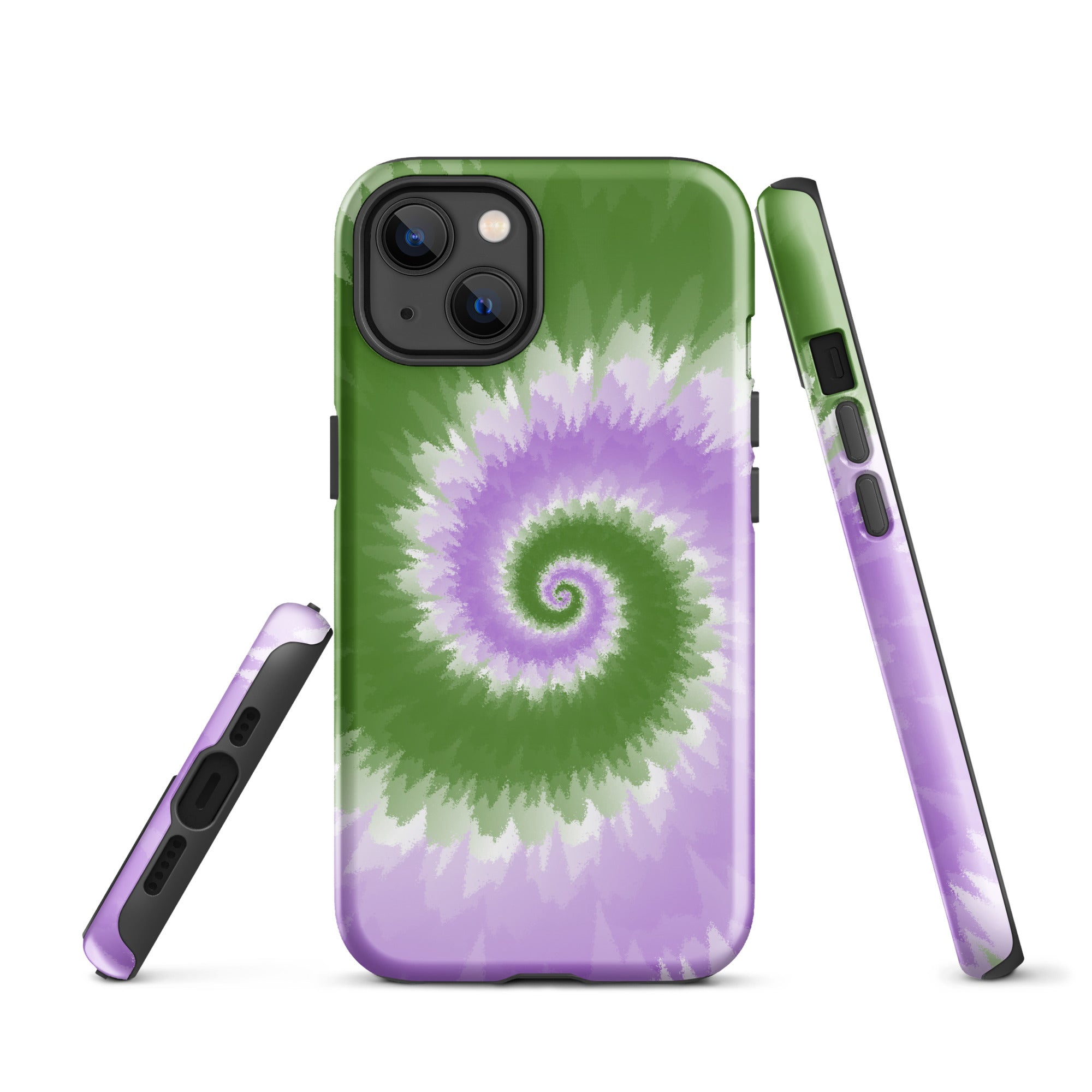 Tough Case for iPhone®-Tie Dye Spiral - Genderqueer