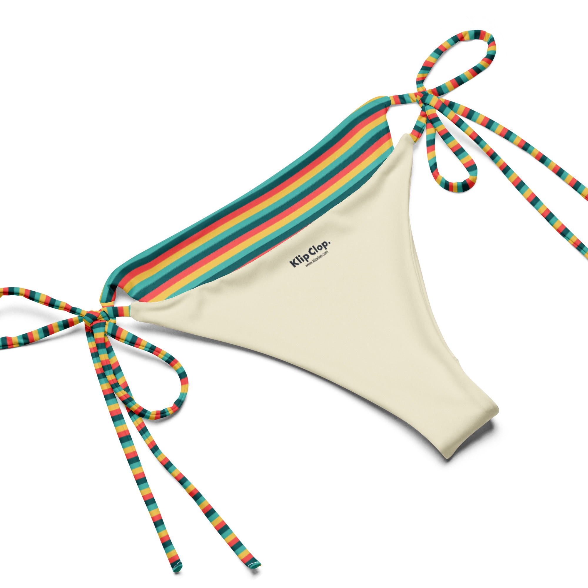 Recycled Colorful Striped String Bikini X