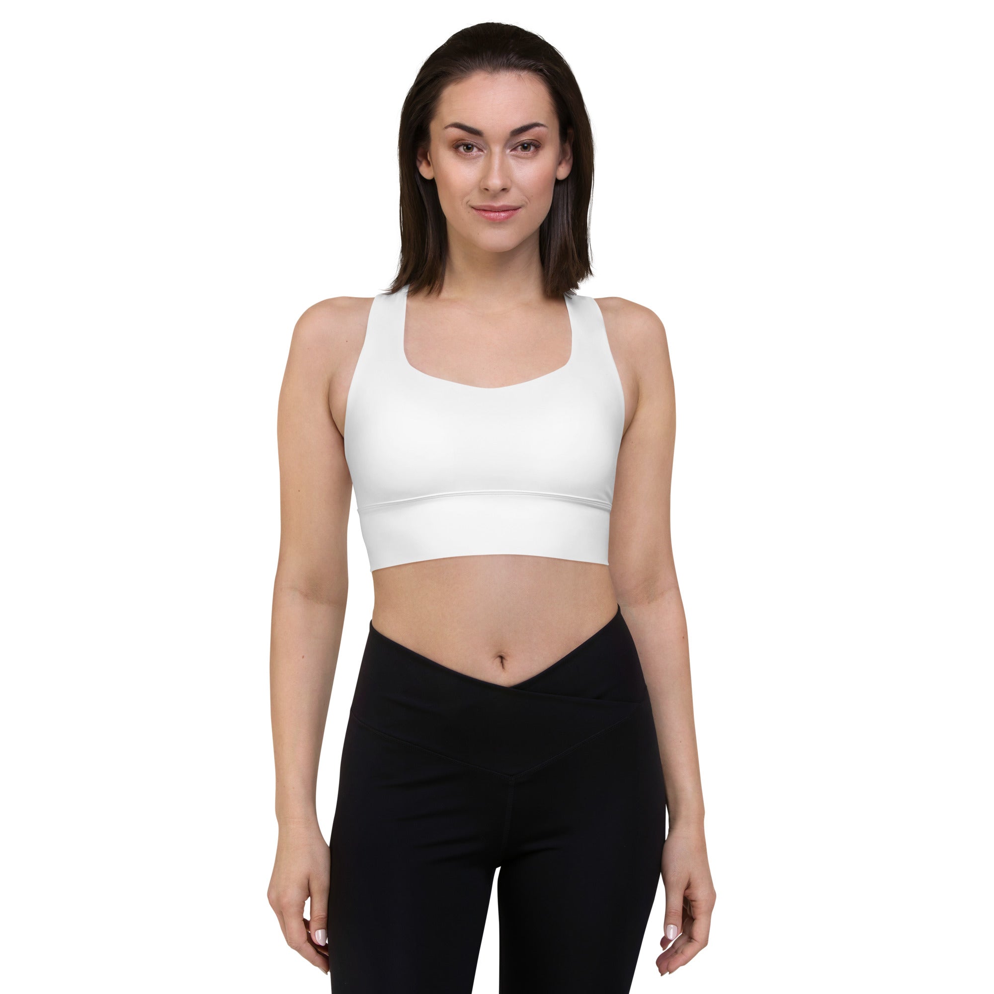 Longline sports bra- White