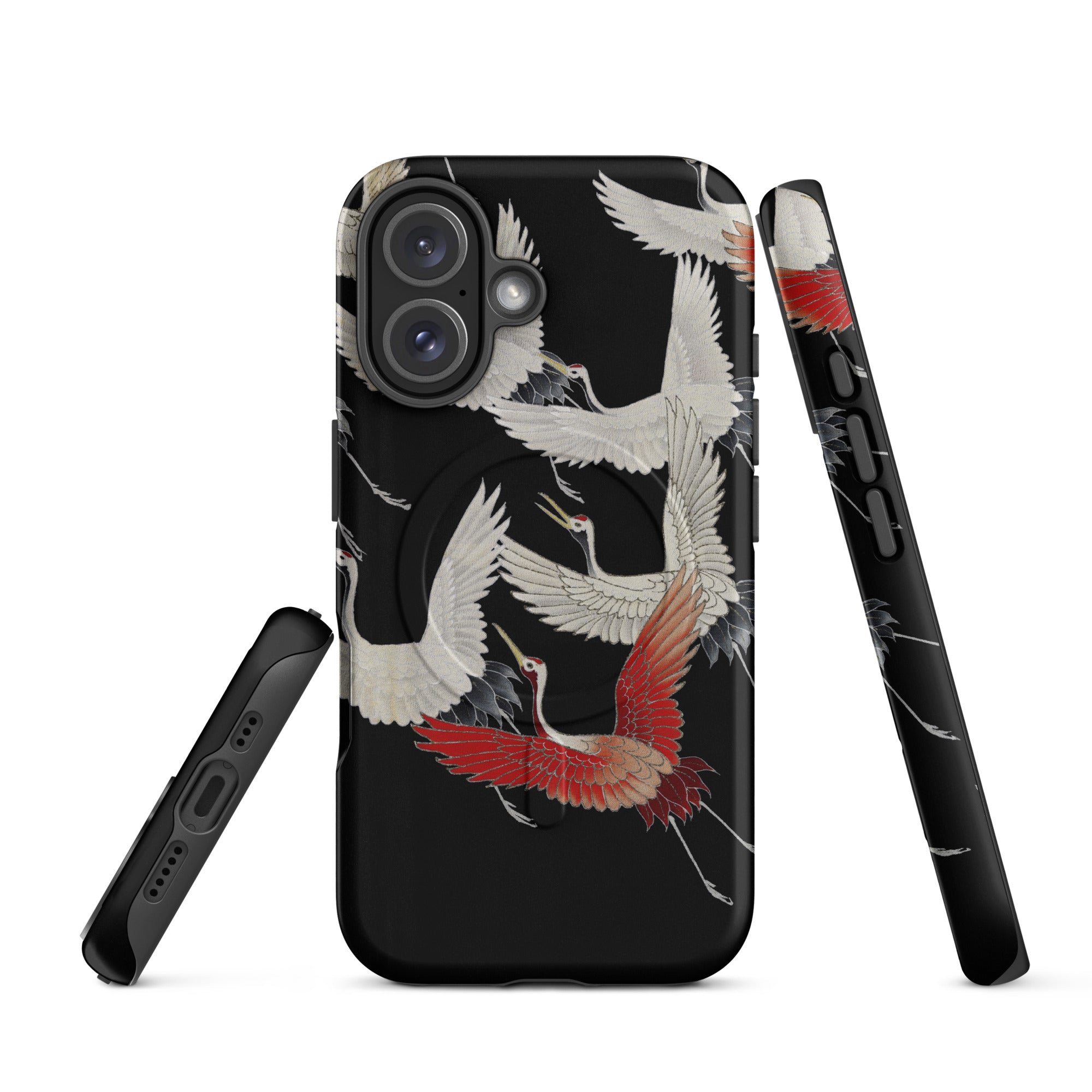 MagSafe® Tough case for iPhone®-Furisode with a Myriad of Flying Cranes