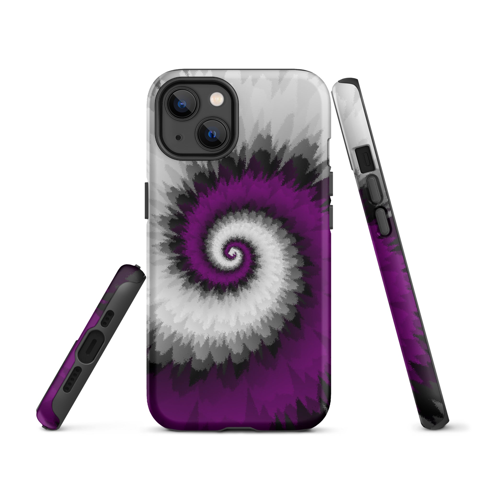 Tough Case for iPhone®-Tie Dye Spiral - Asexual