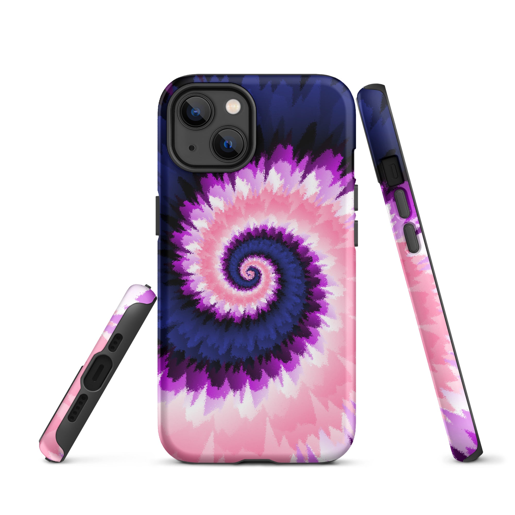 Tough Case for iPhone®-Tie Dye Spiral - Genderfluid