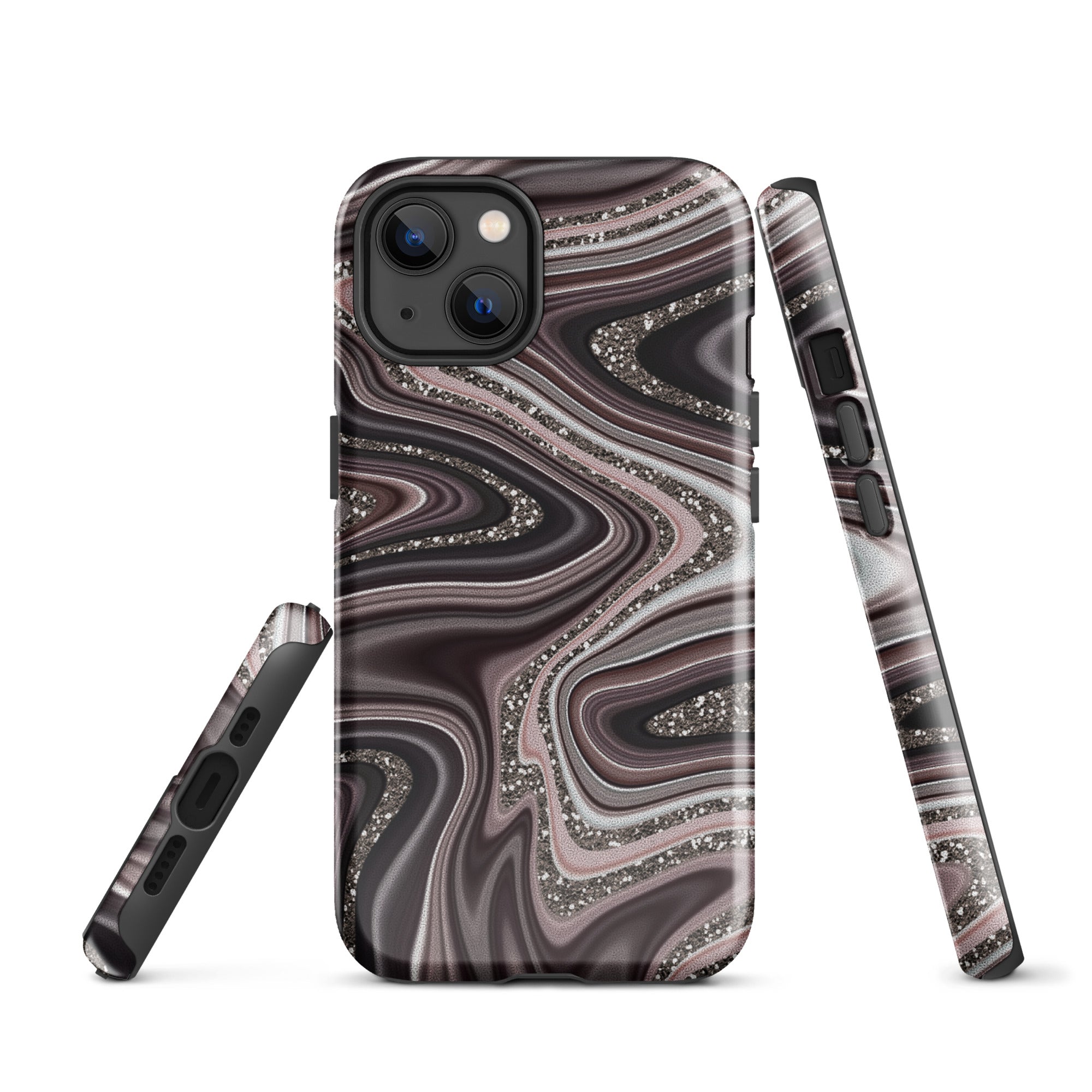 Tough Case for iPhone®- Abstract Leather