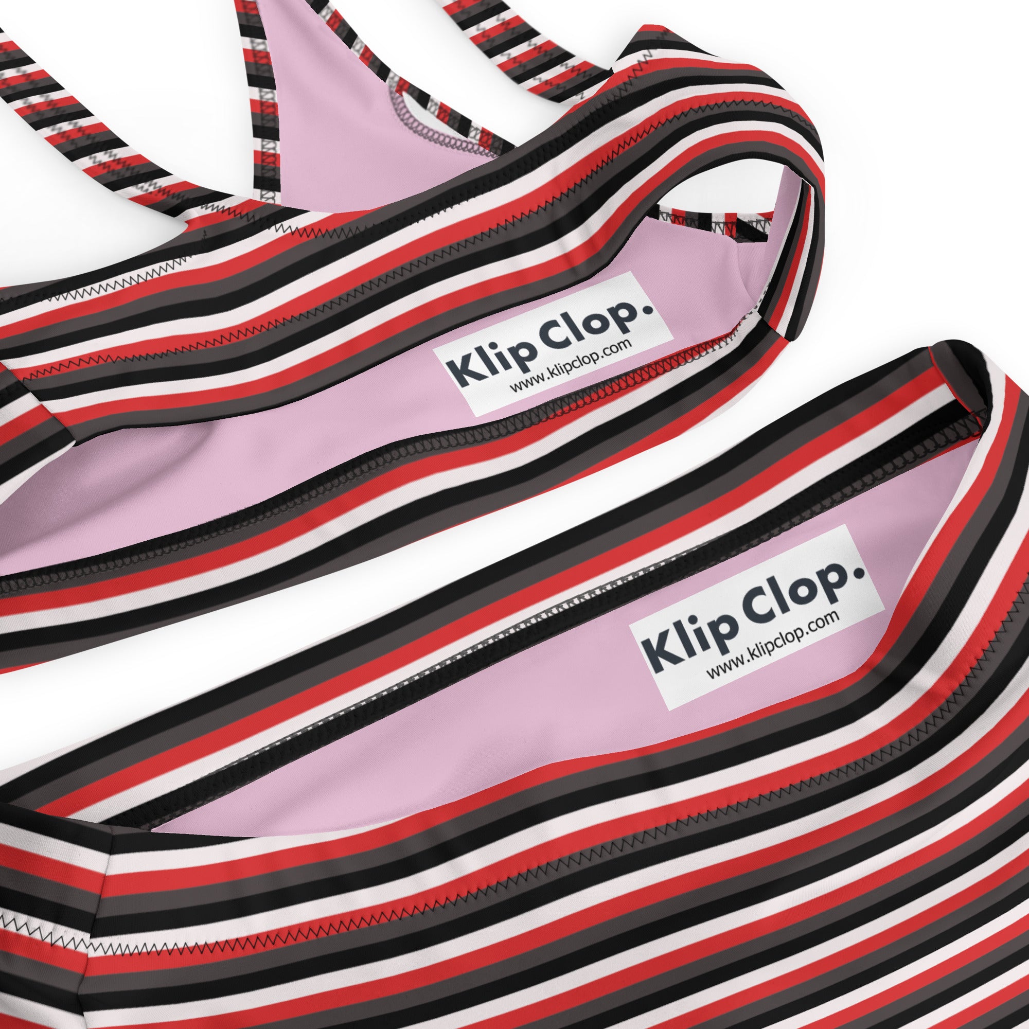 Recycled High-Waisted Colorful Striped Bikini VIII