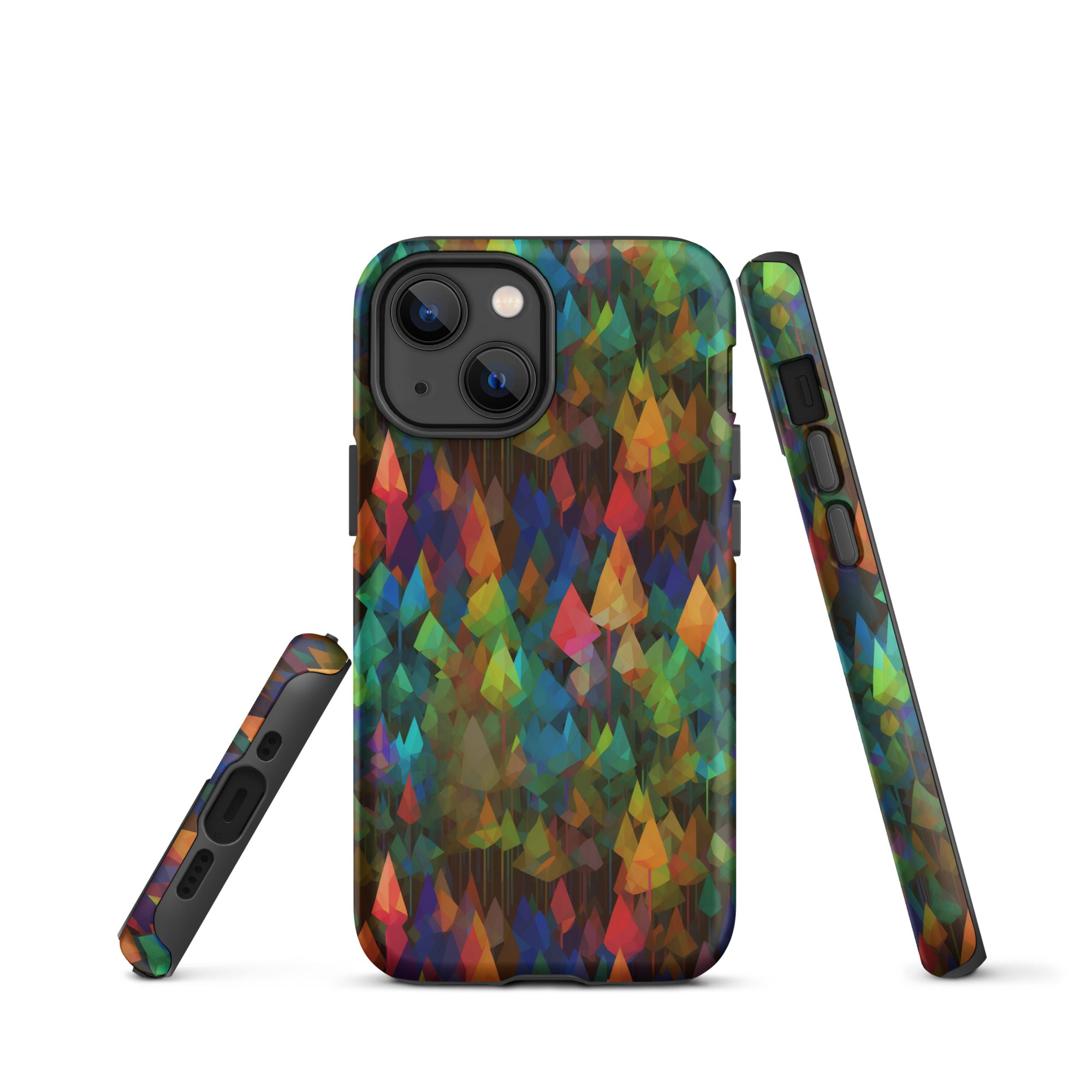 Tough Case for iPhone®- Rainbow Forest Pattern II