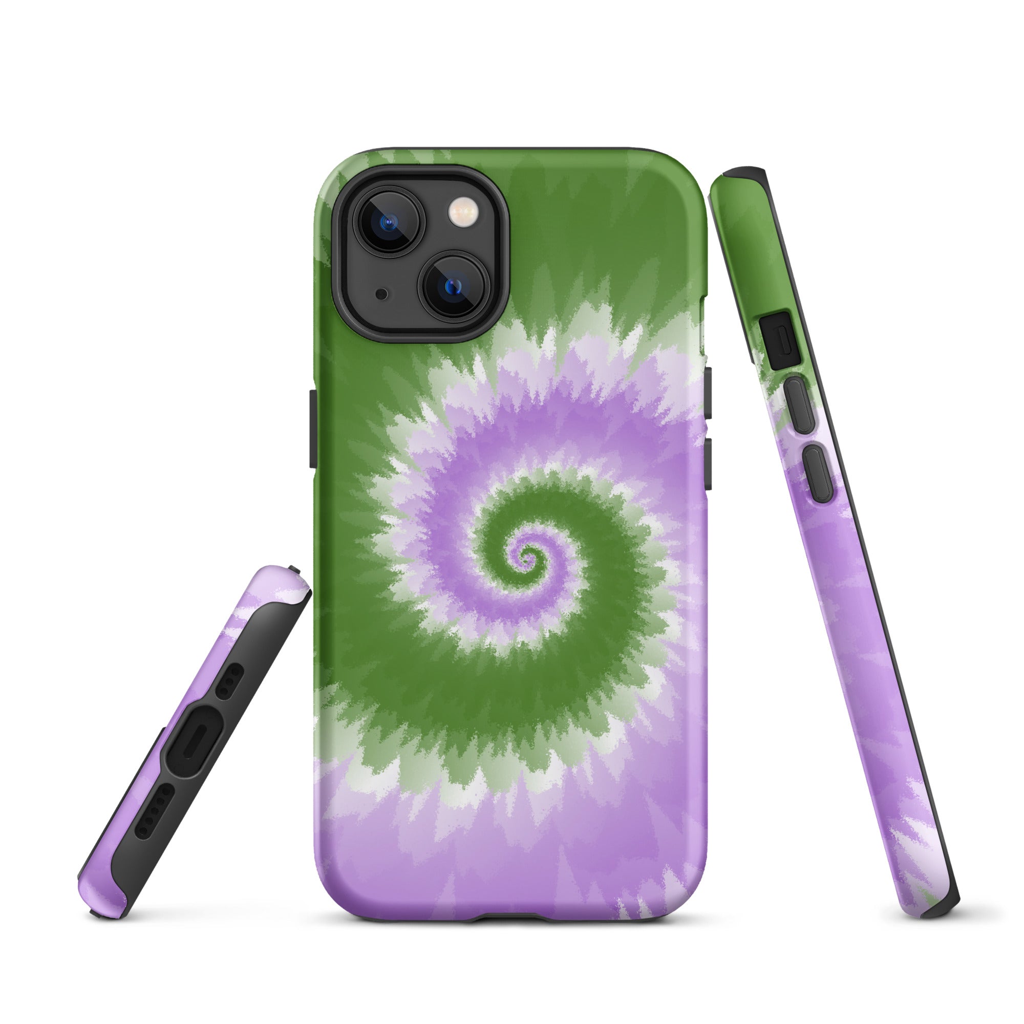 Tough Case for iPhone®-Tie Dye Spiral - Genderqueer