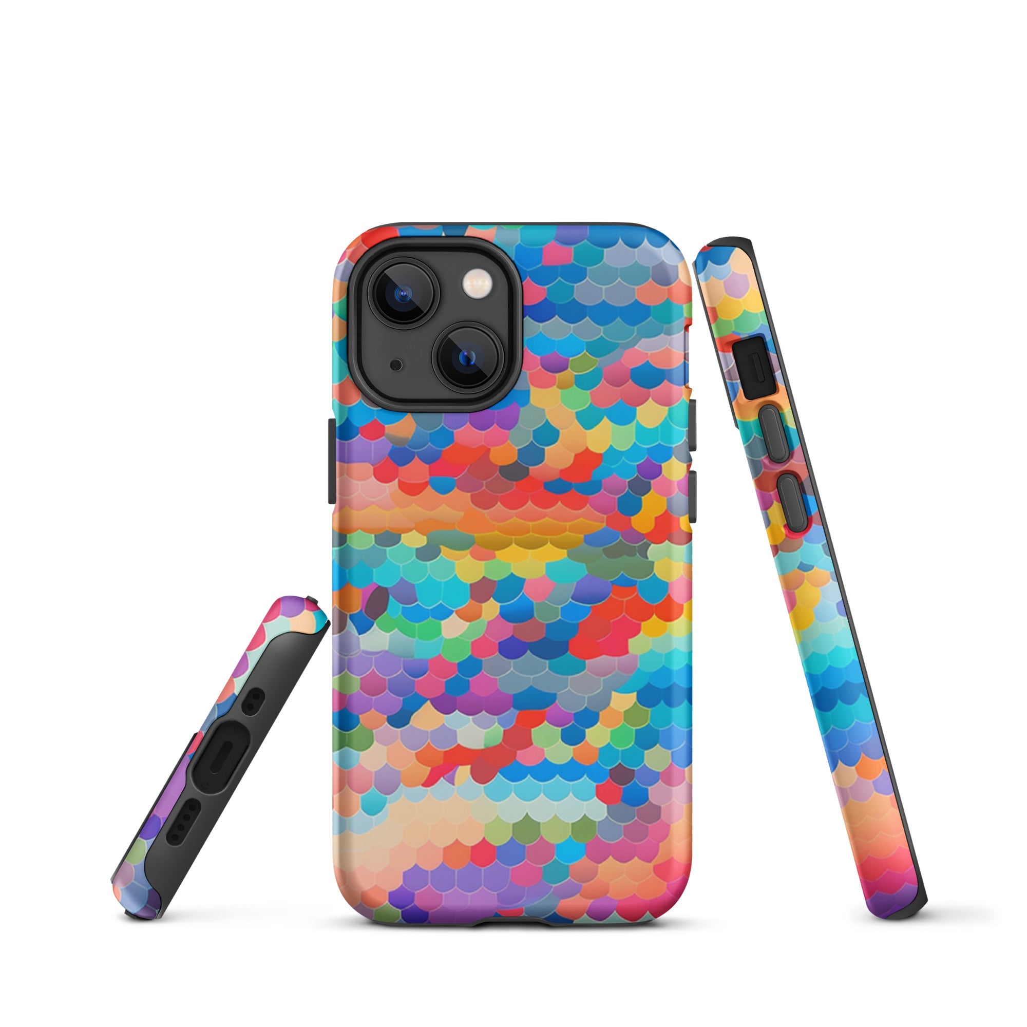 Tough Case for iPhone®- Rainbow Cloud Pattern III