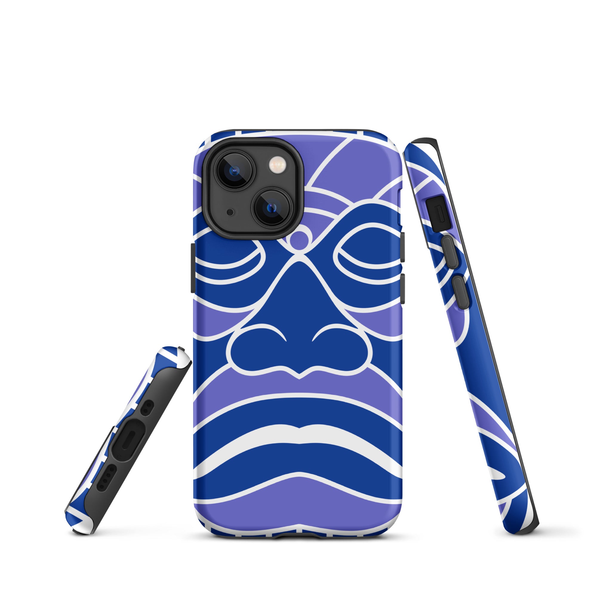 Tough Case for iPhone®- Totem Mask Blue