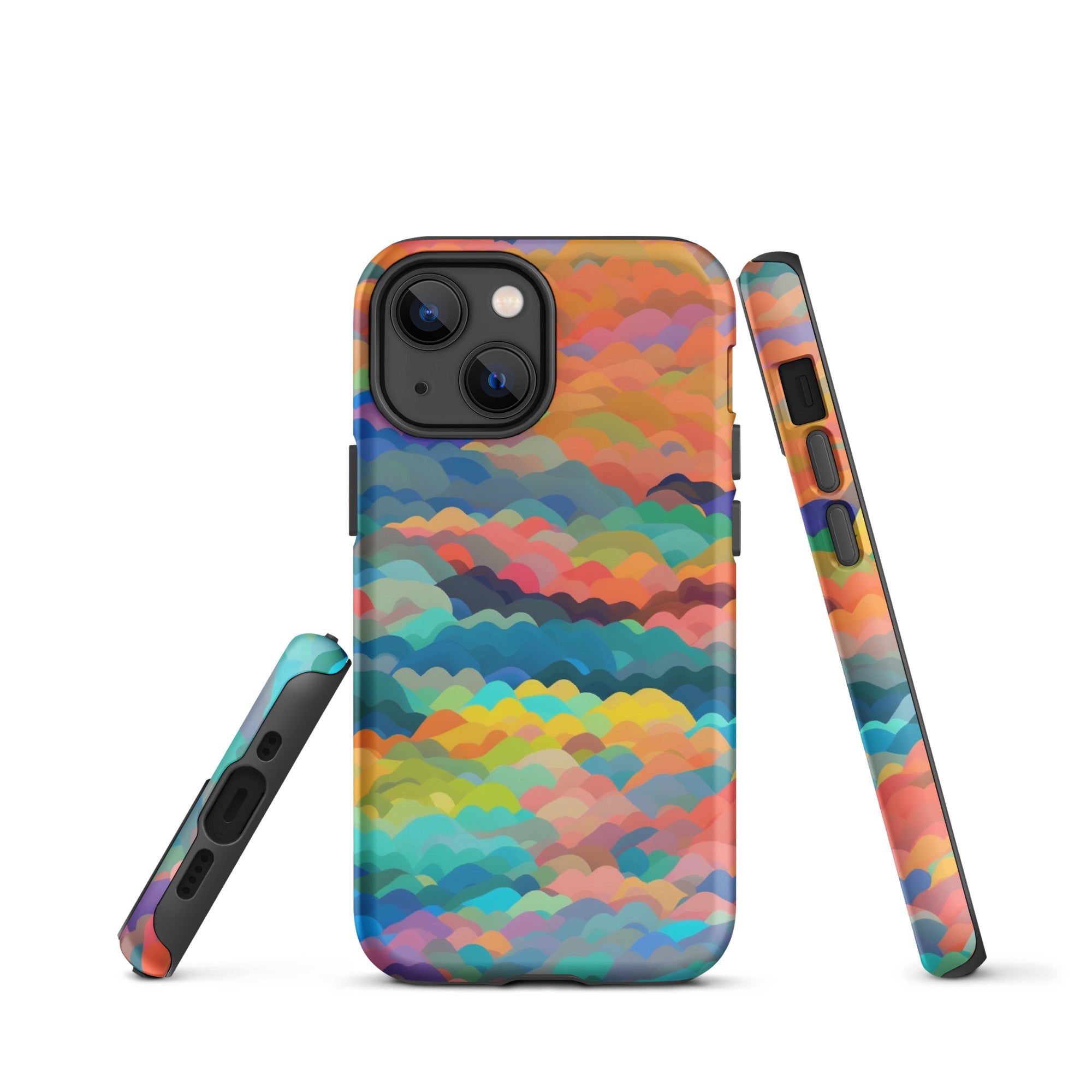 Tough Case for iPhone®- Rainbow Cloud Pattern I