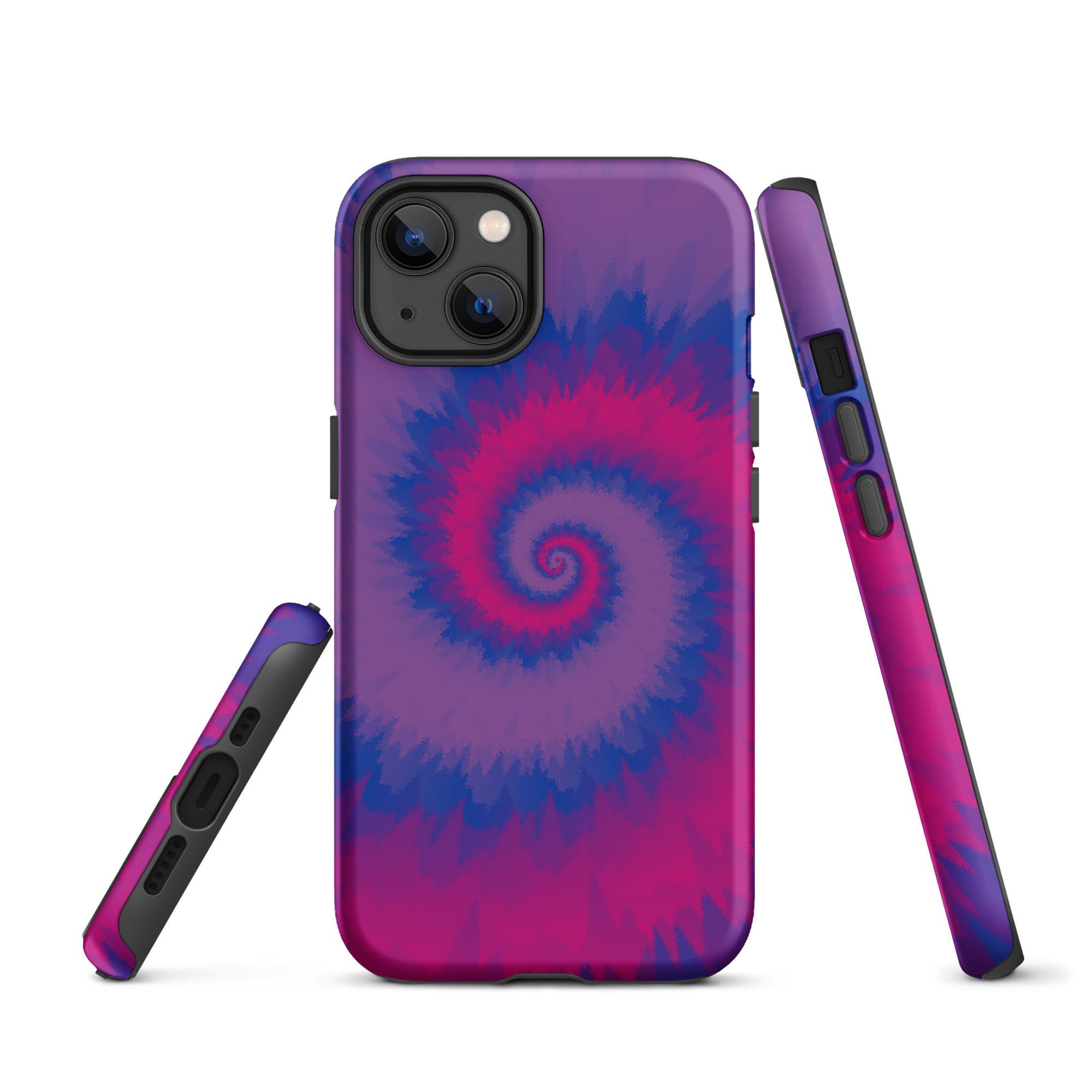 Tough Case for iPhone®-Tie Dye Spiral - Bisexual