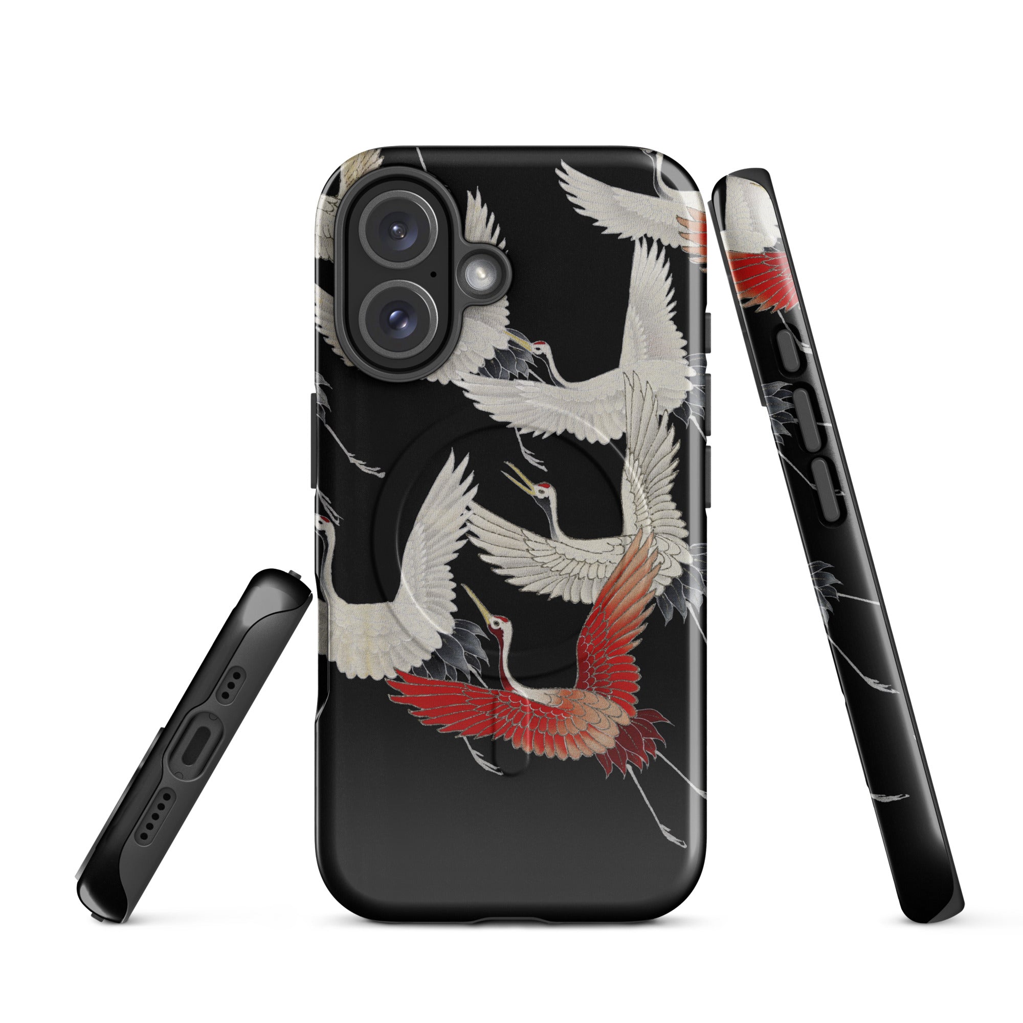 MagSafe® Tough case for iPhone®-Furisode with a Myriad of Flying Cranes