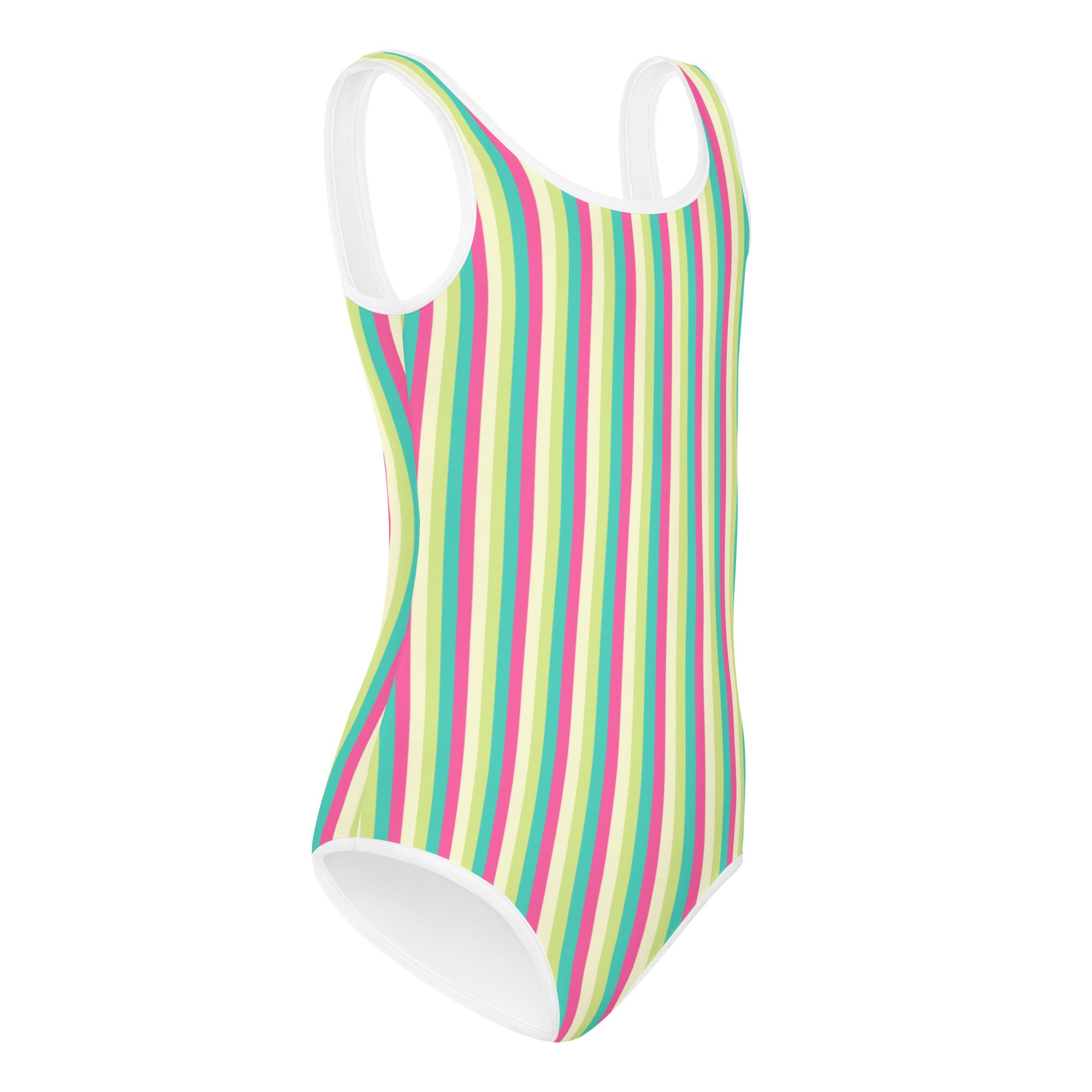 Colorful Striped Kids Swimsuit III