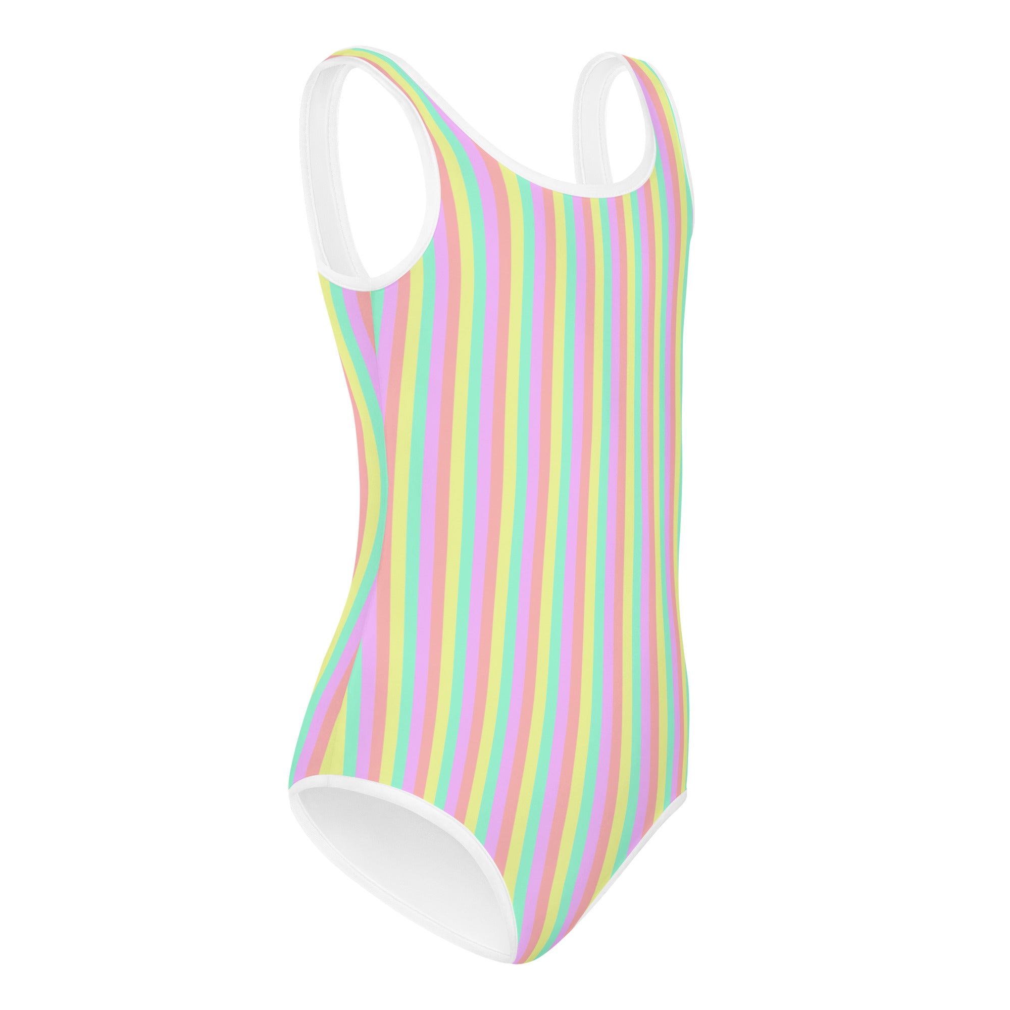 Colorful Striped Kids Swimsuit XII